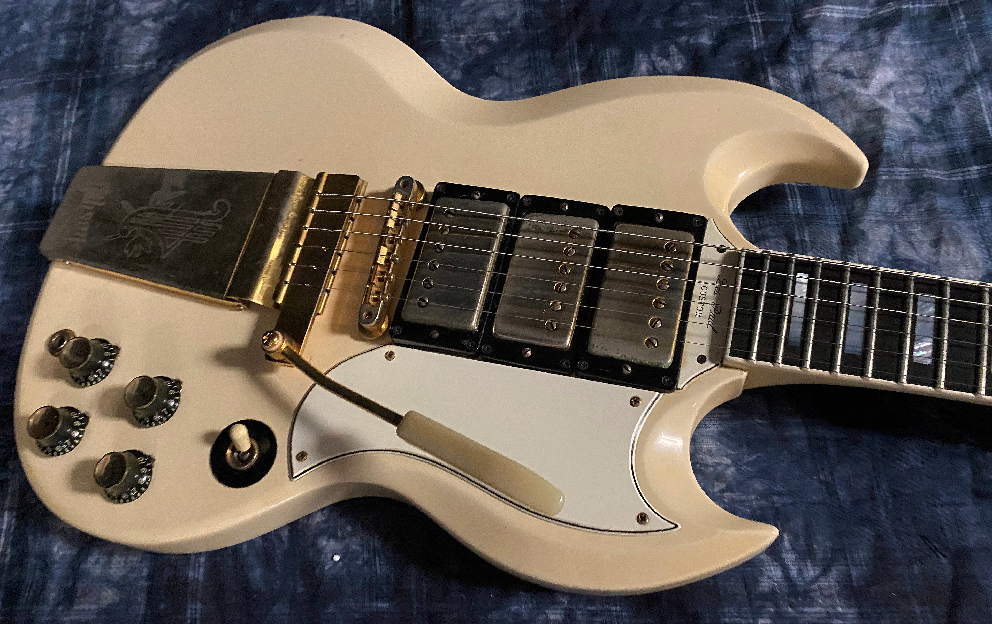 1963 Gibson Les Paul "SG" Custom 3 Pick-Up - Ultra Rare Alpine White Finish - 100% Stock!