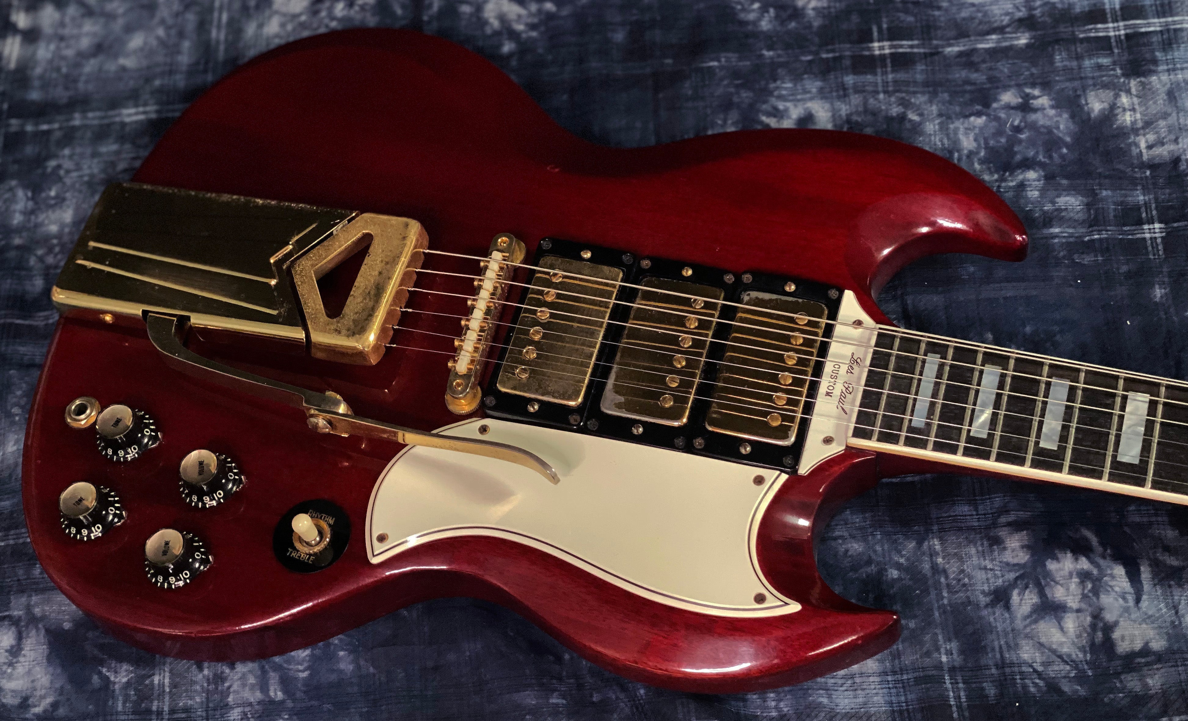 1963 Gibson Les Paul "SG" Custom 3 Pick-Up - Ultra Rare Cherry Finish - 100% Stock!