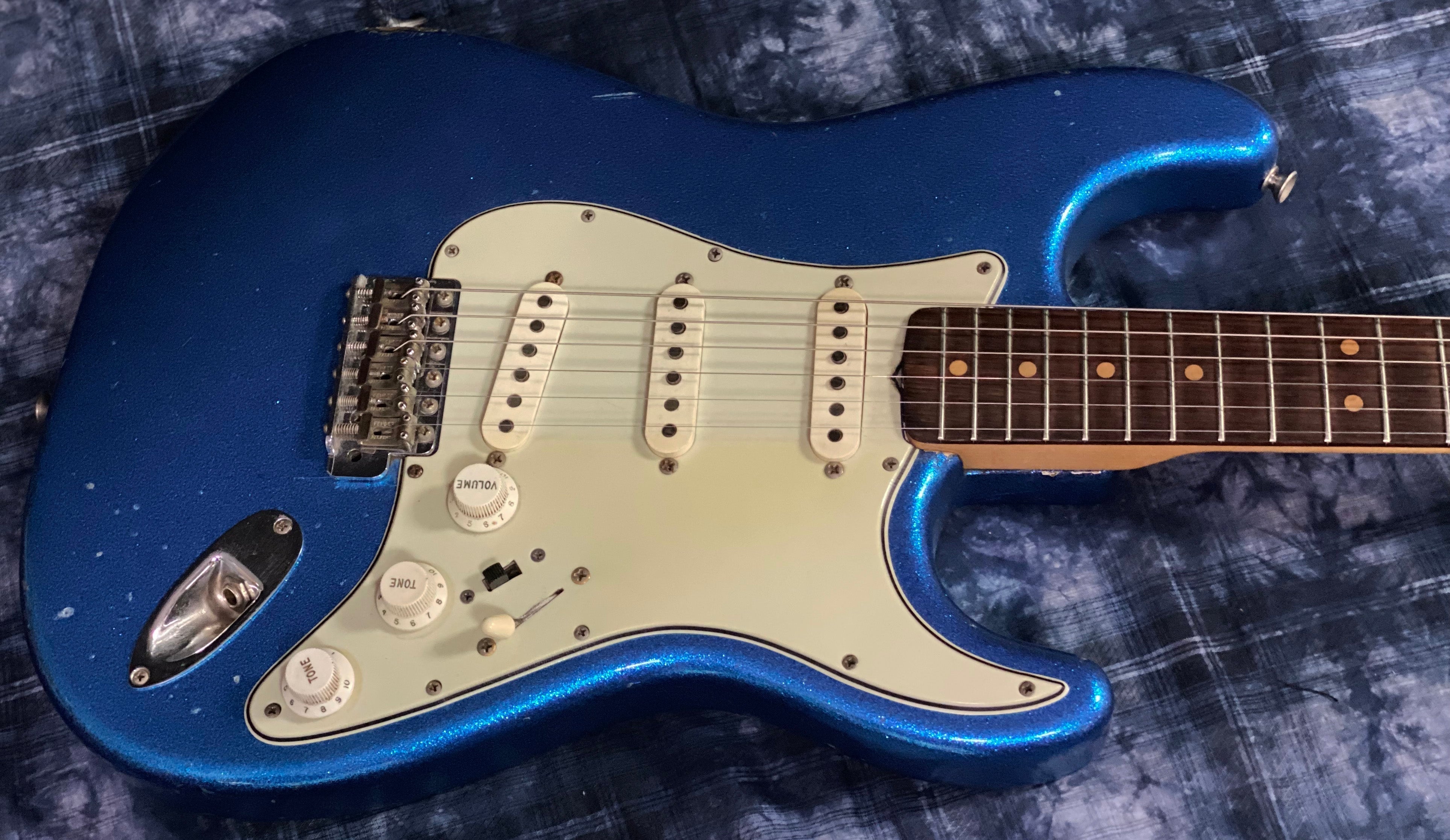 1963 Fender Stratocaster - Custom Ordered - Blue Sparkle Finish - Factory Jaguar Switch - Unsoldered