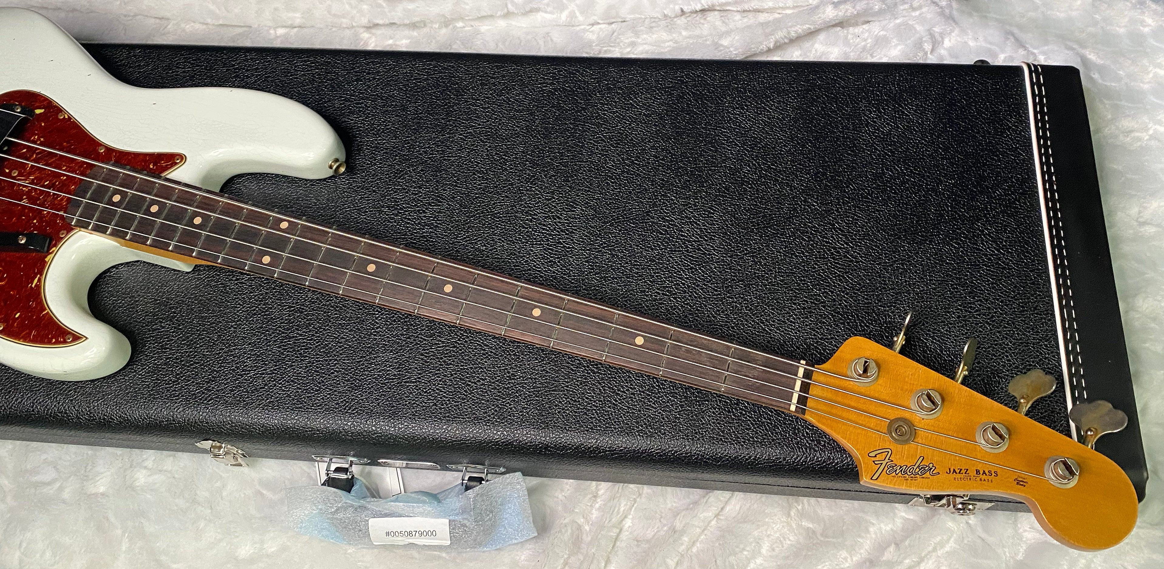 NEW! Fender Custom Shop 64 Jazz Bass Relic - Olympic White Finish - Only 9 lbs - Authorized Dealer - G07480