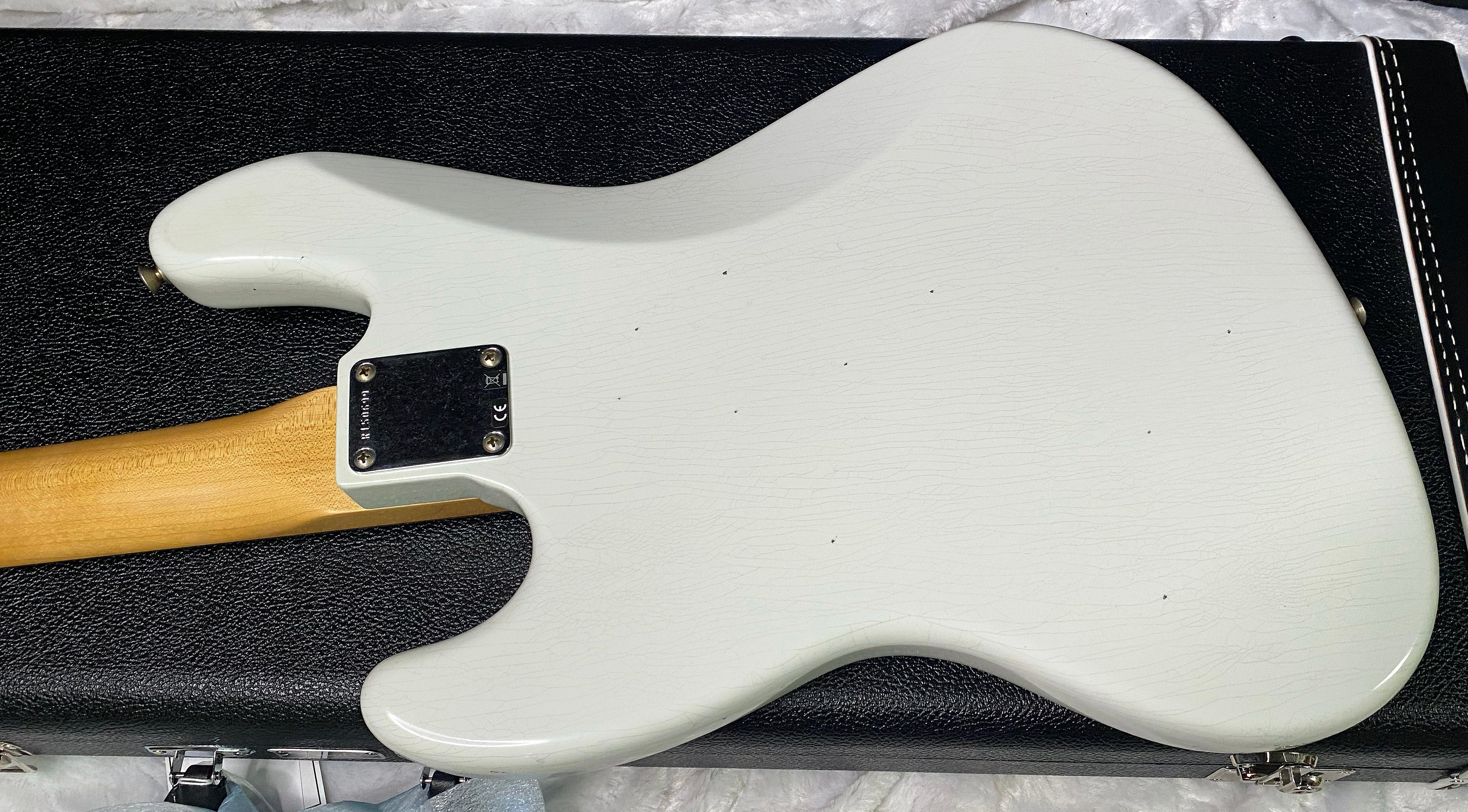 NEW! Fender Custom Shop 64 Jazz Bass Relic - Olympic White Finish - Only 9 lbs - Authorized Dealer - G07480