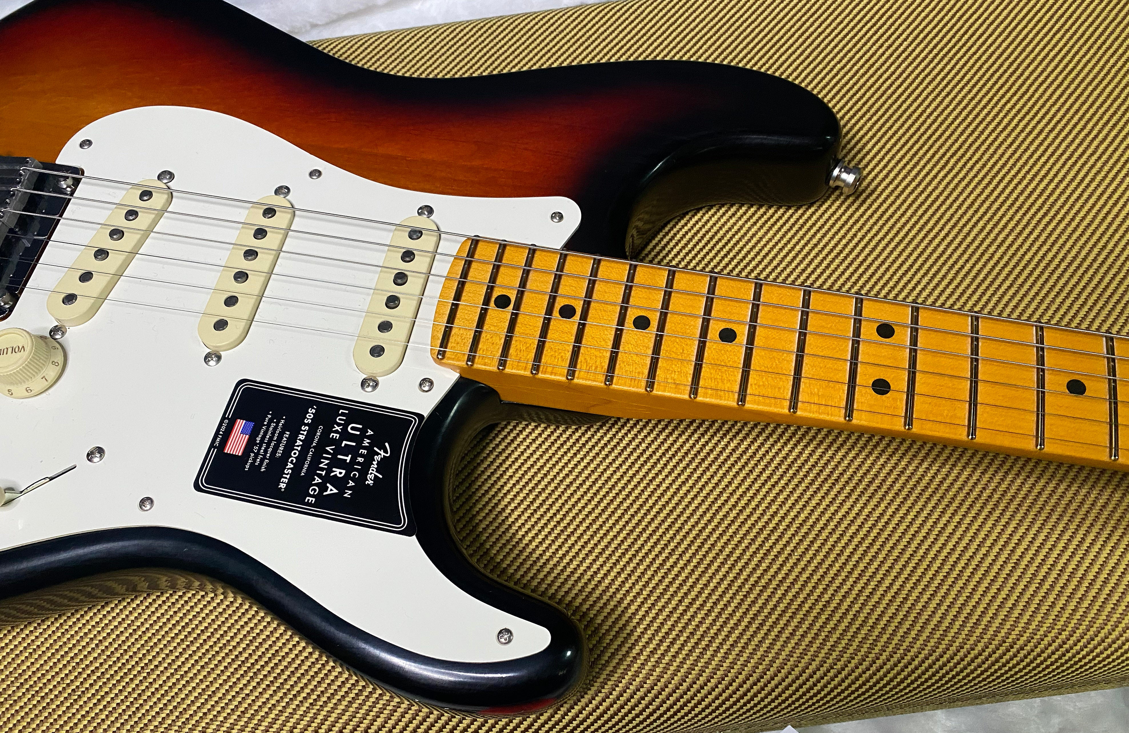 NEW! Fender American Ultra Luxe Vintage '50s Stratocaster - 3-Color Sunburst - Authorized Dealer - Sunburst - 7.5lbs - G07492