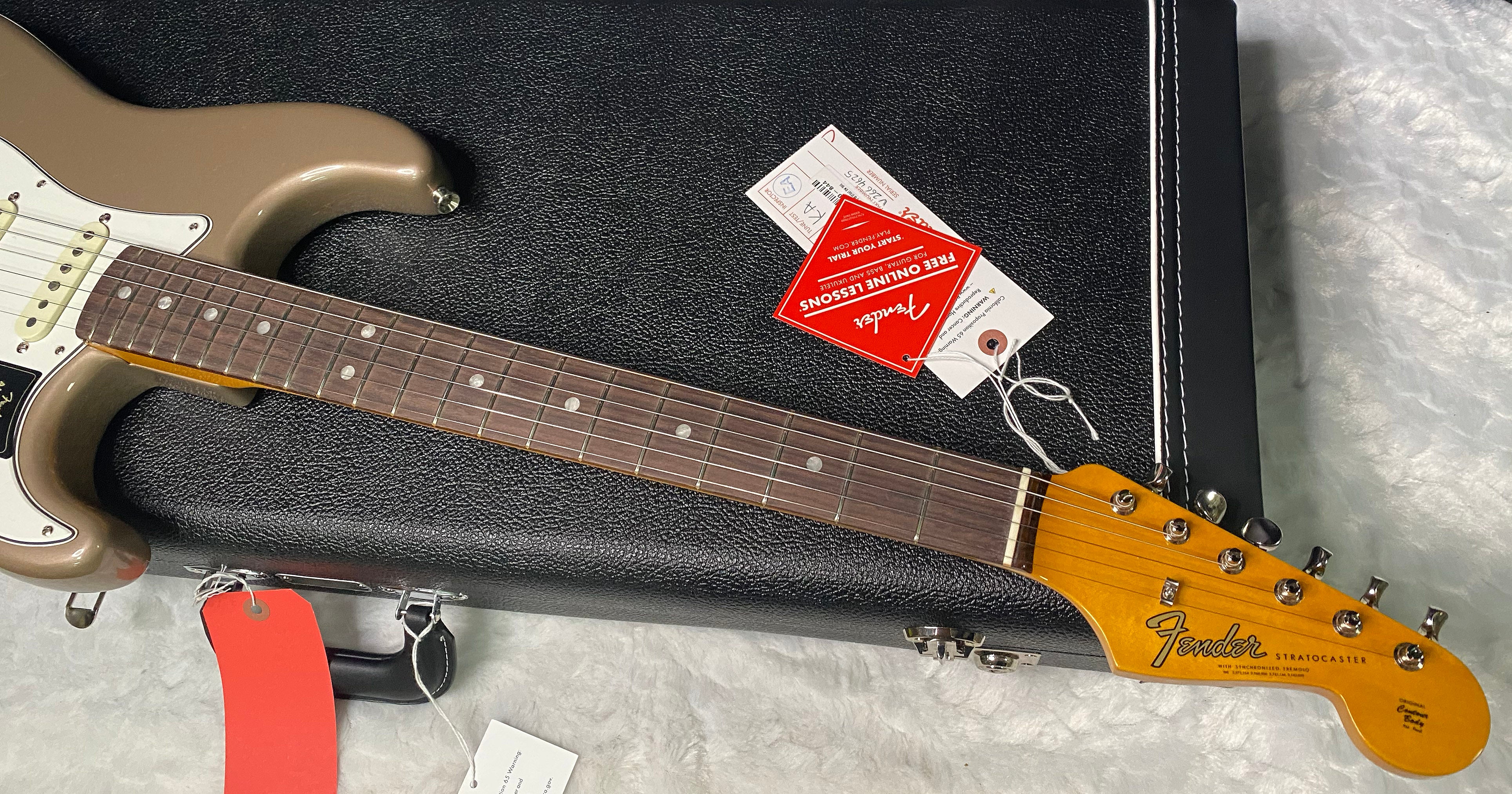 NEW! Fender American Vintage II 1965 Stratocaster - Shoreline Gold - 8.1lbs - Authorized Dealer - G07491