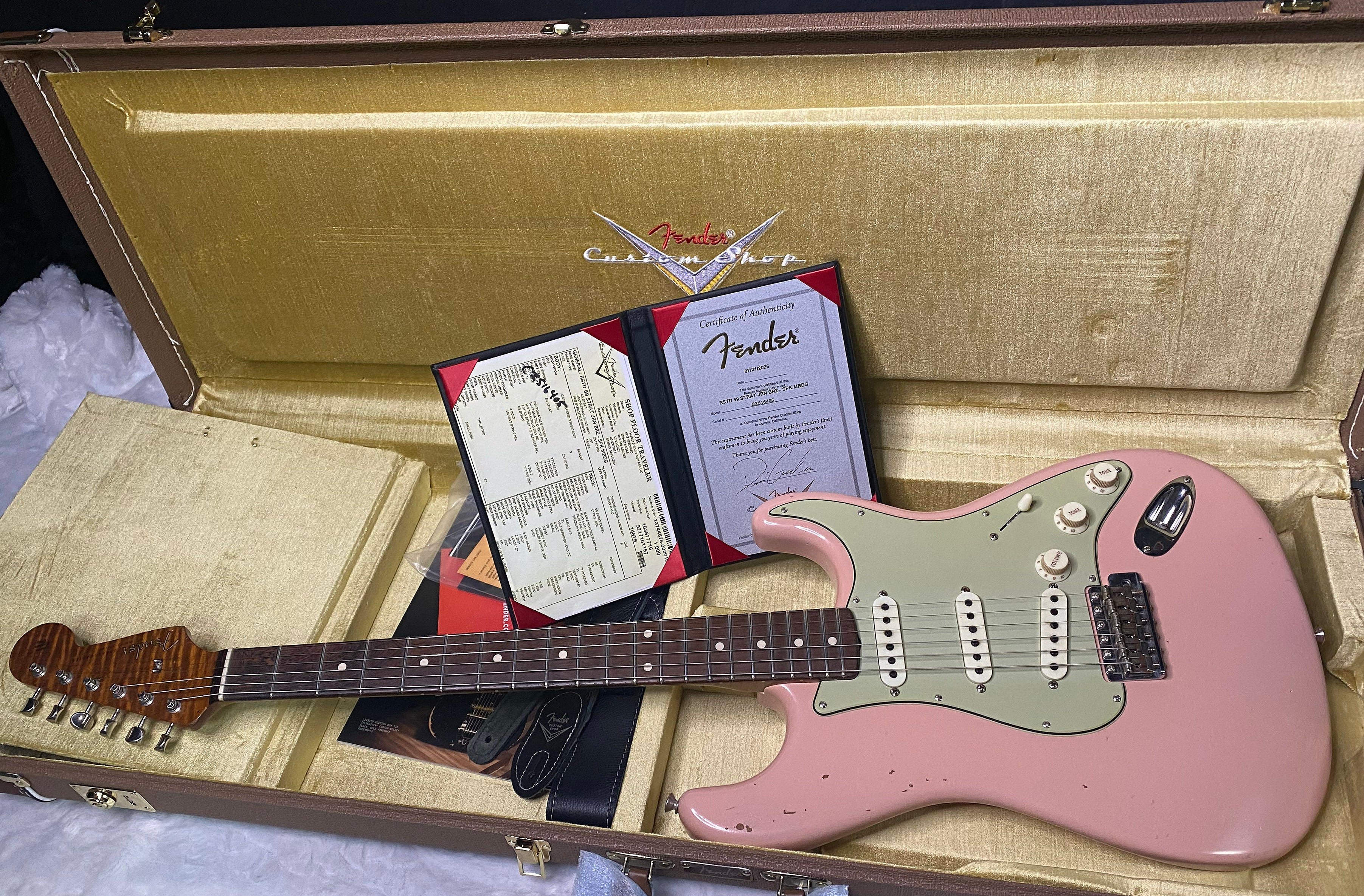 NEW! Fender 59 Stratocaster Custom Shop Relic Masterbuilt Dennis Galuska Brazilian - 7.4lbs - Authorized Dealer - G07506