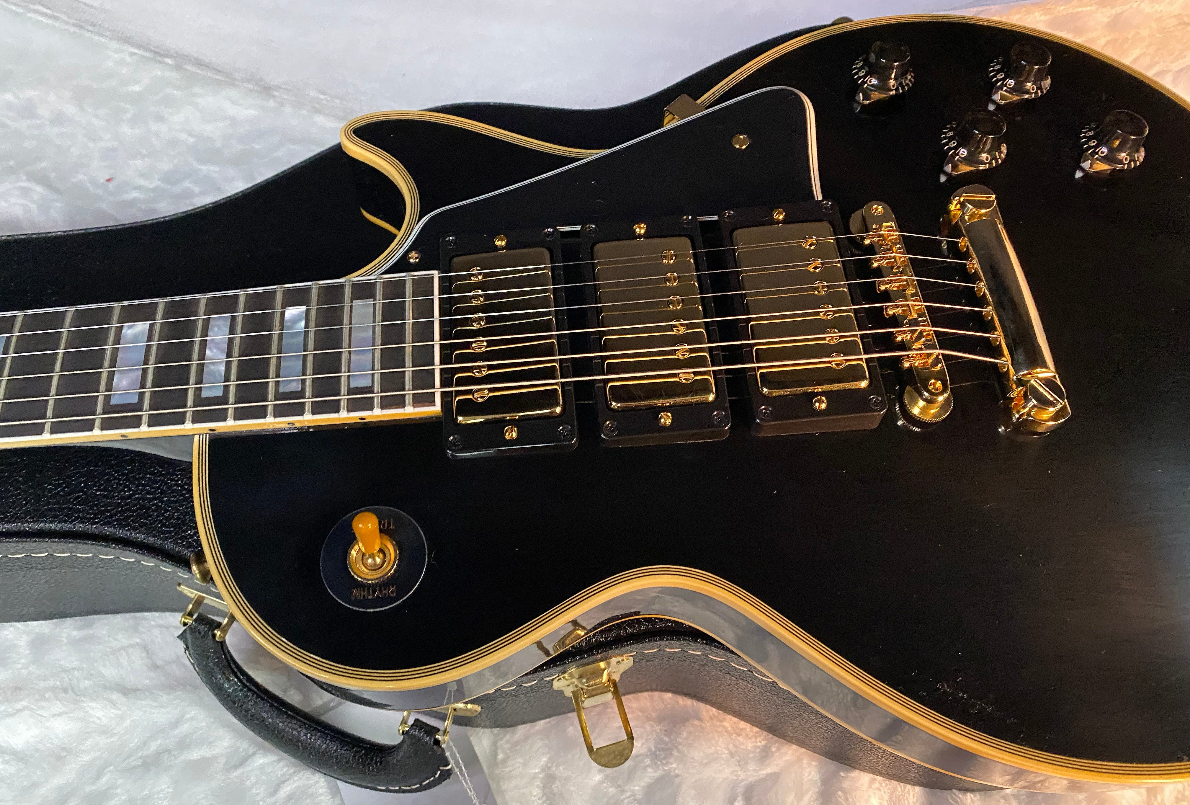 NEW! Gibson Custom Shop Historic 3-Pickup '57 Les Paul Custom Black Beauty Reissue - Ebony VOS - Authorized Dealer - Only 9.45 lbs! G06071