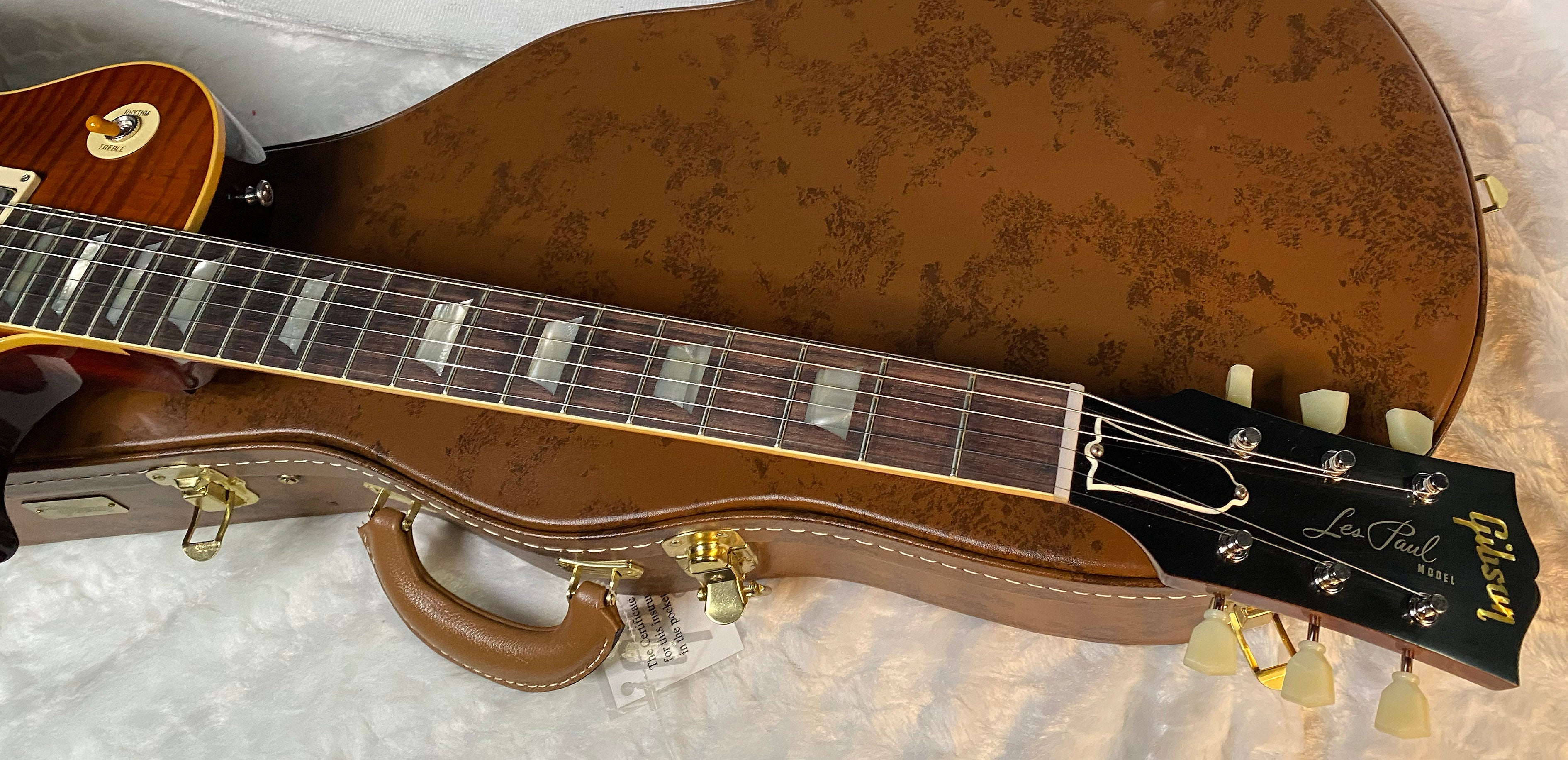 NEW ! Gibson Custom Shop 1959 Les Paul - Iced Tea - Authorized Dealer - Hand Picked KILLER Flame Top - MONSTER TOP VOS - 8.9 lbs - G06060