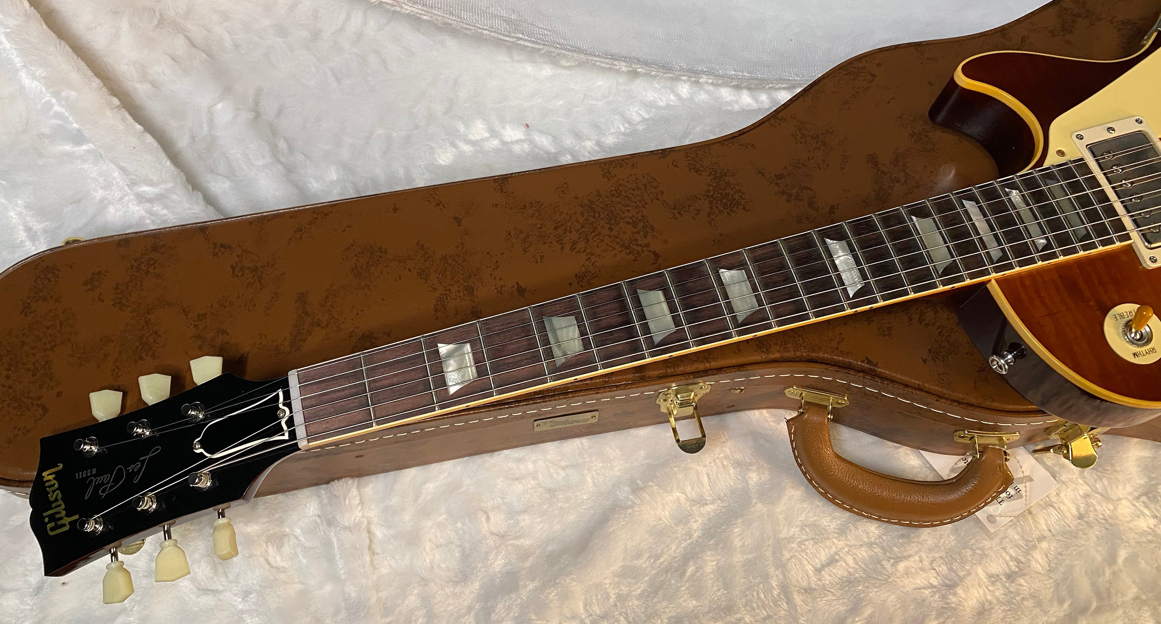 NEW ! Gibson Custom Shop 1959 Les Paul - Iced Tea - Authorized Dealer - Hand Picked KILLER Flame Top - MONSTER TOP VOS - 8.9 lbs - G06060