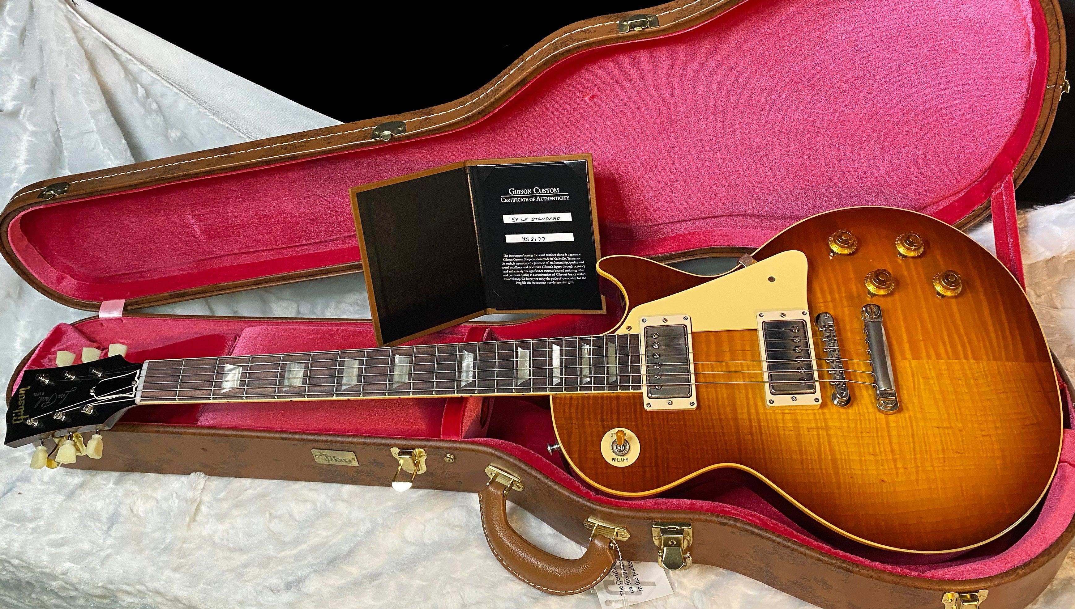 NEW ! Gibson Custom Shop 1959 Les Paul - Iced Tea - Authorized Dealer - Hand Picked KILLER Flame Top - MONSTER TOP VOS - 8.9 lbs - G06060