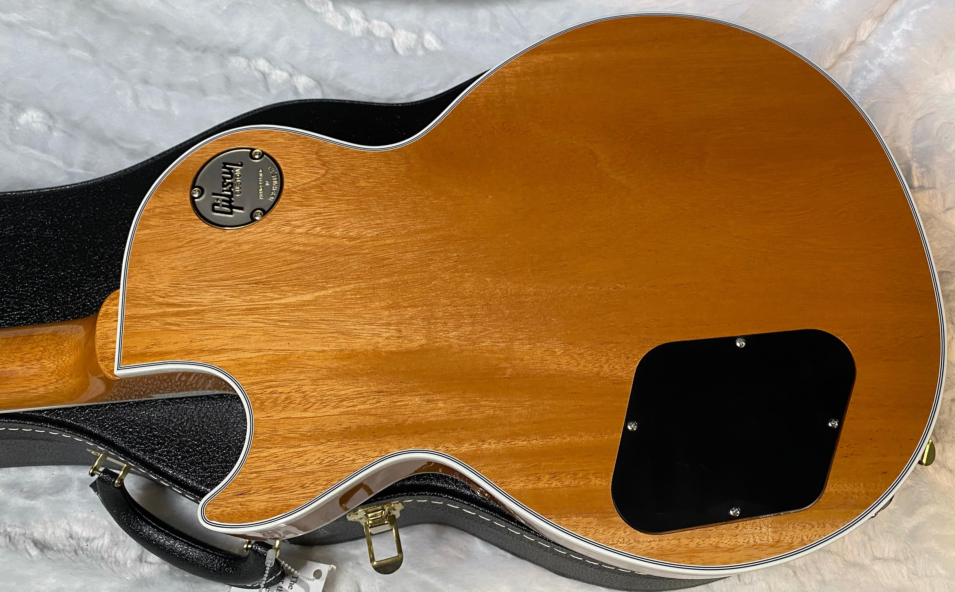 NEW! Gibson Dealer Select Custom Shop Les Paul Custom AAA Figured Flame Top - Transparent Black / Natural Back - Authorized Dealer - Curly Monster Flame! WOW! 8.9 lbs - G06798