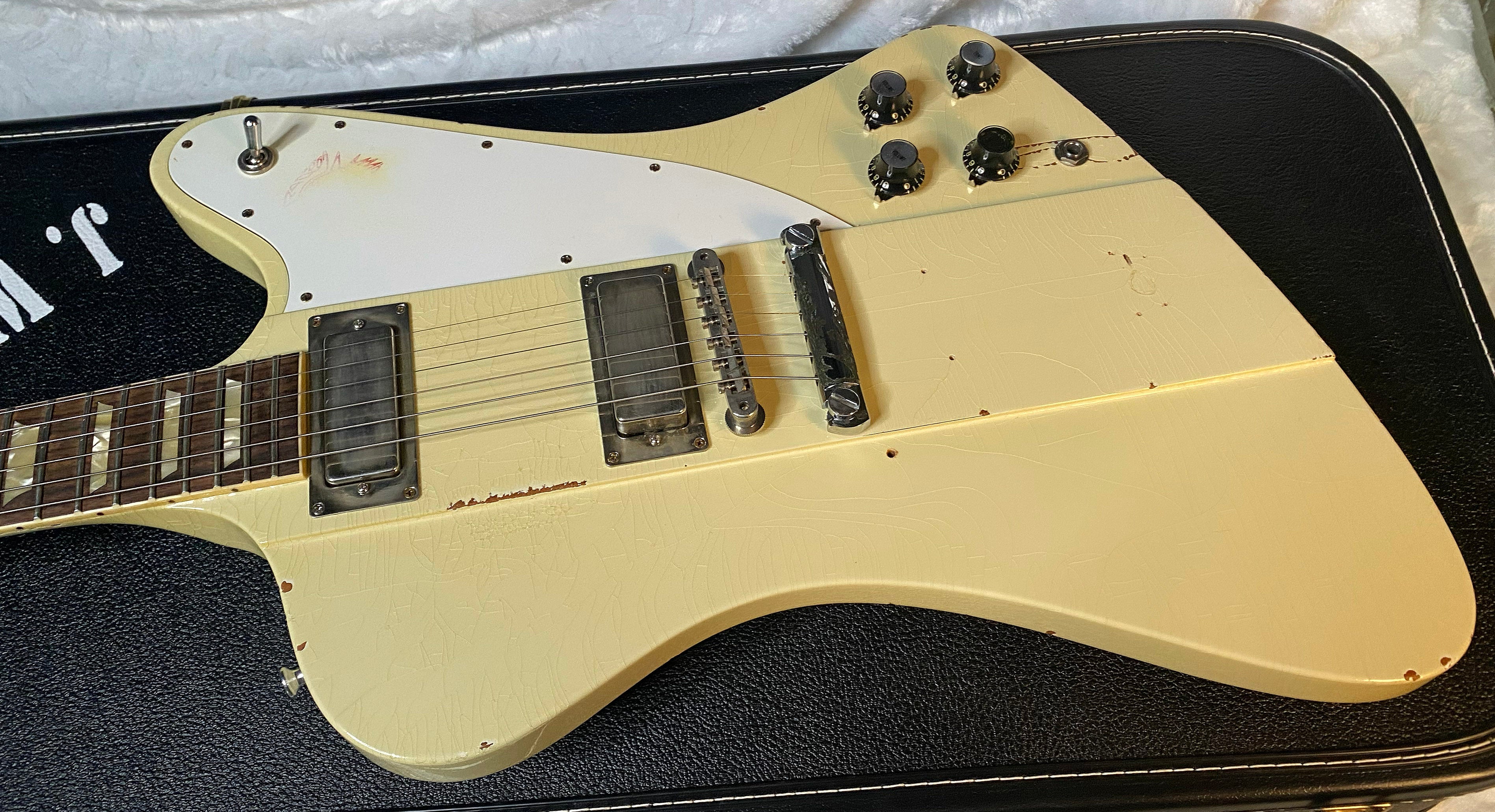 2022 Gibson 64 Firebird V Johnny Winter Murphy Lab Aged - Polaris White - Authorized Dealer - RARE! 8.2lbs - JWFB028