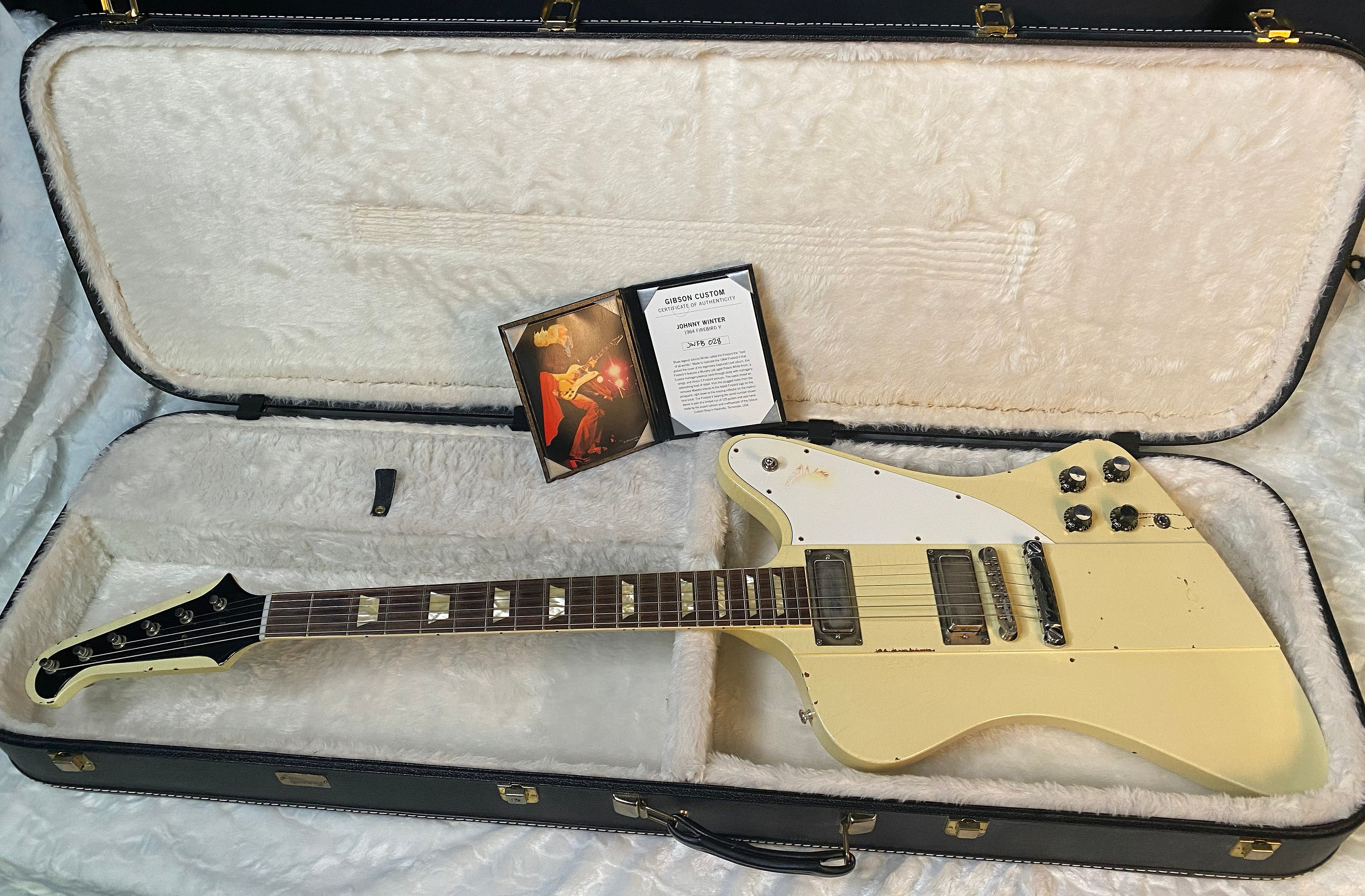 2022 Gibson 64 Firebird V Johnny Winter Murphy Lab Aged - Polaris White - Authorized Dealer - RARE! 8.2lbs - JWFB028