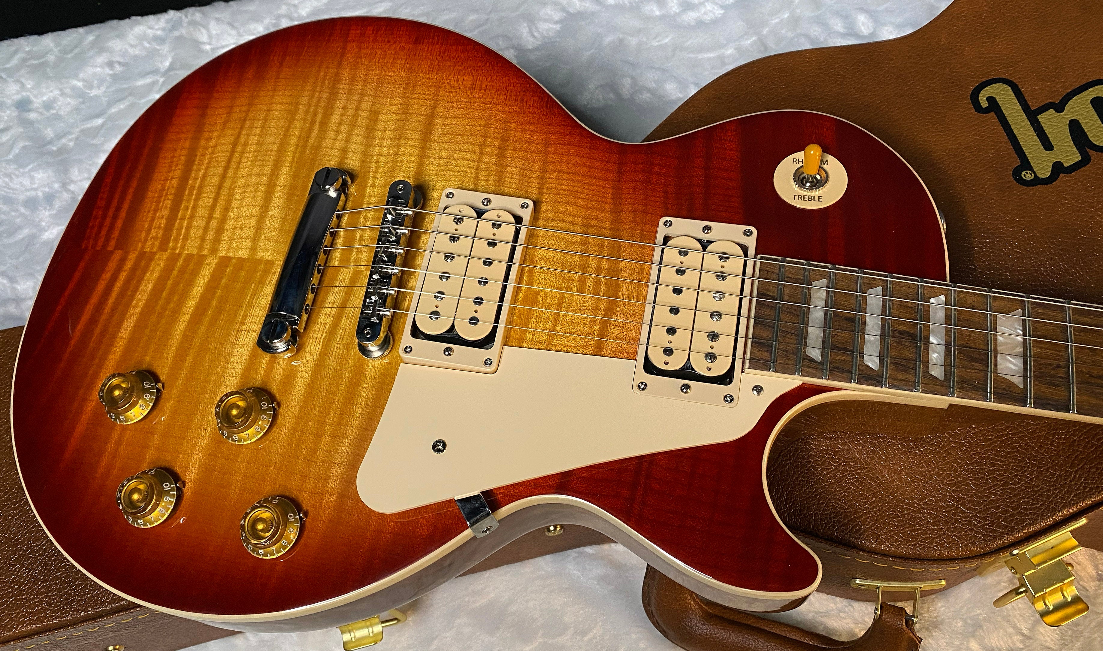 NEW ! Gibson Les Paul Standard '50s Double Trouble Electric Guitar - Amazing Flame! Vintage Bourbon Burst - Authorized Dealer - 8.6lbs - G06142