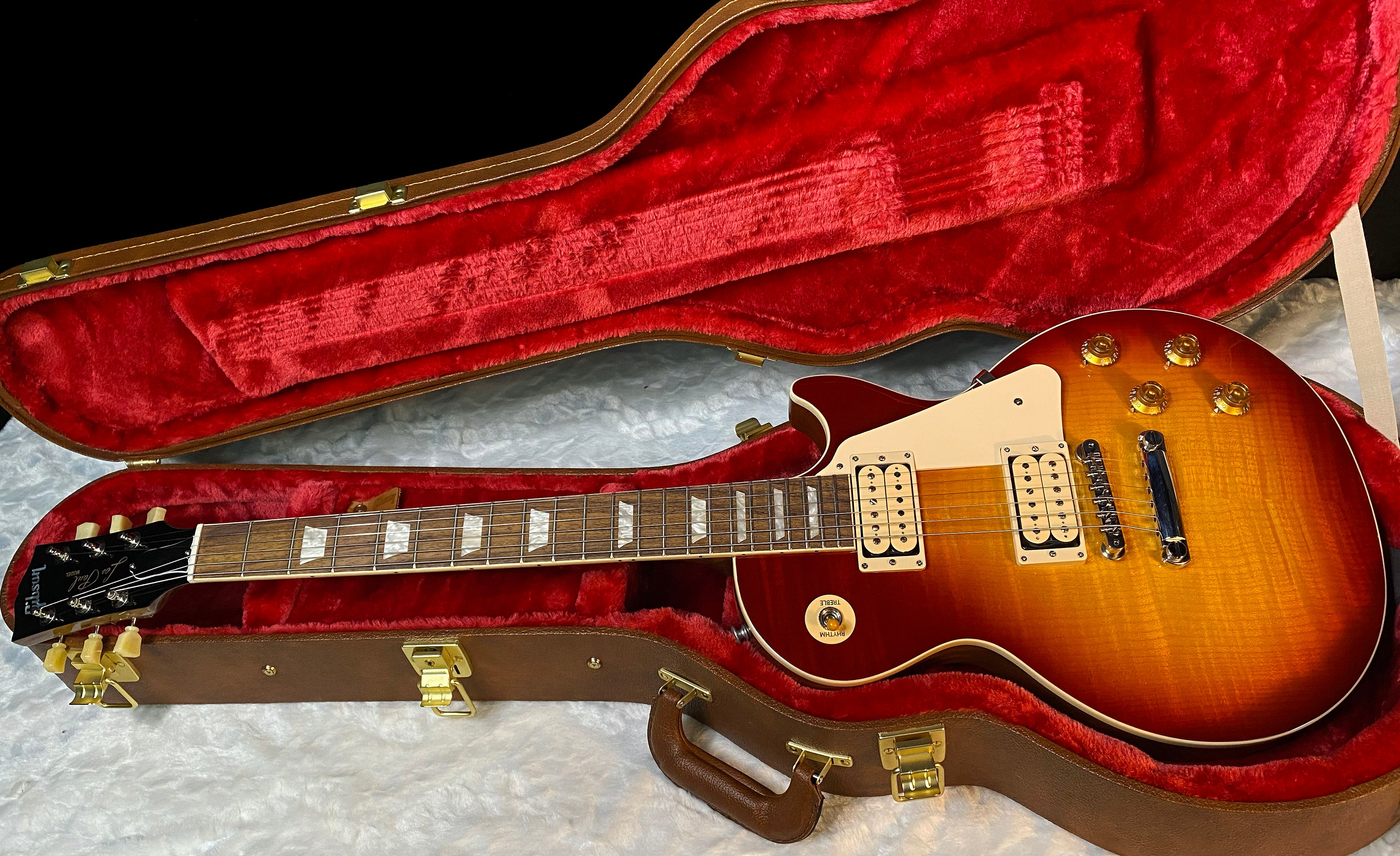 NEW ! Gibson Les Paul Standard '50s Double Trouble Electric Guitar - Amazing Flame! Vintage Bourbon Burst - Authorized Dealer - 8.6lbs - G06142
