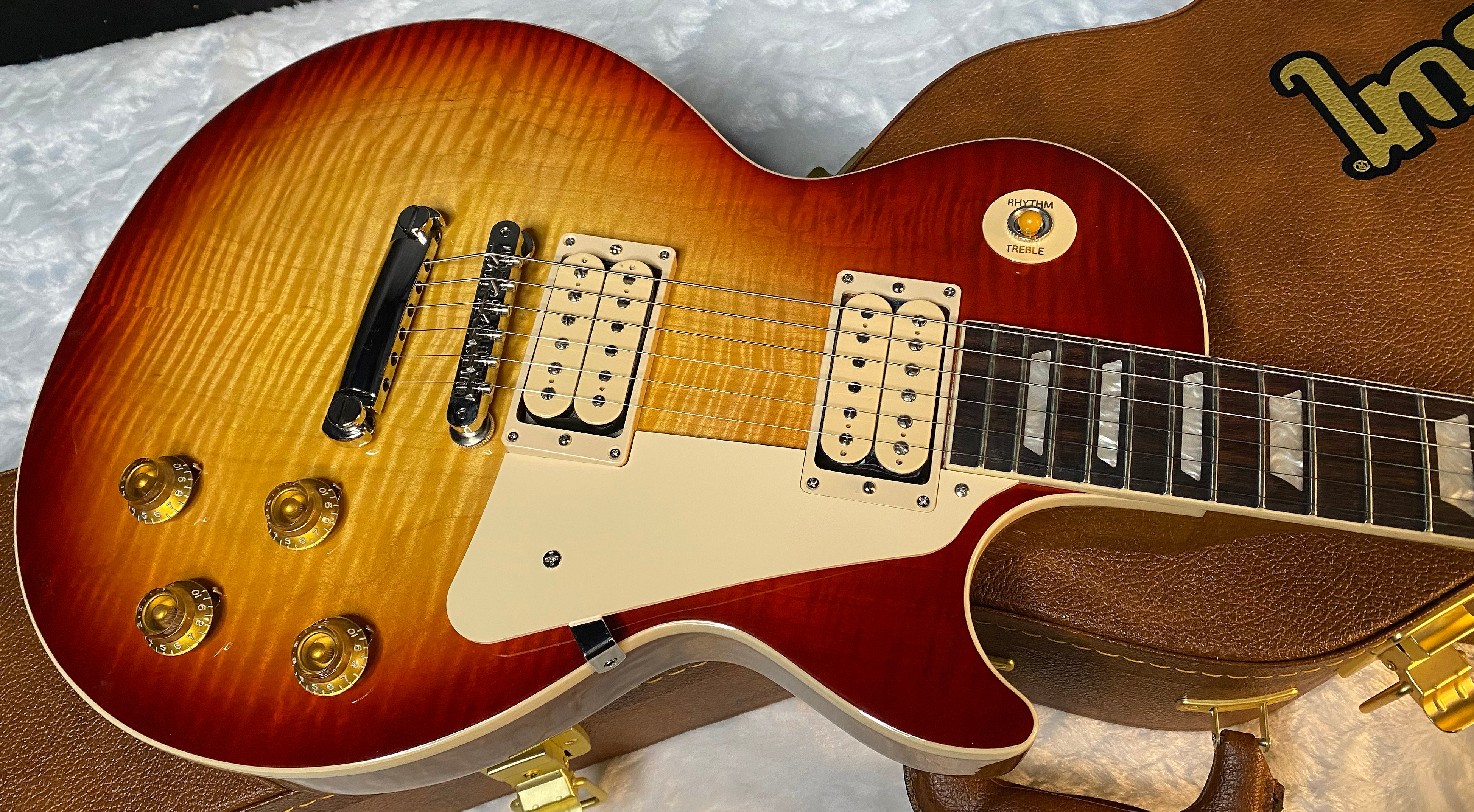 NEW ! Gibson Les Paul Standard '50s Double Trouble Electric Guitar - Great Cathedral Chevron Flame! Vintage Bourbon Burst - Authorized Dealer - 8.65.bs - G06138