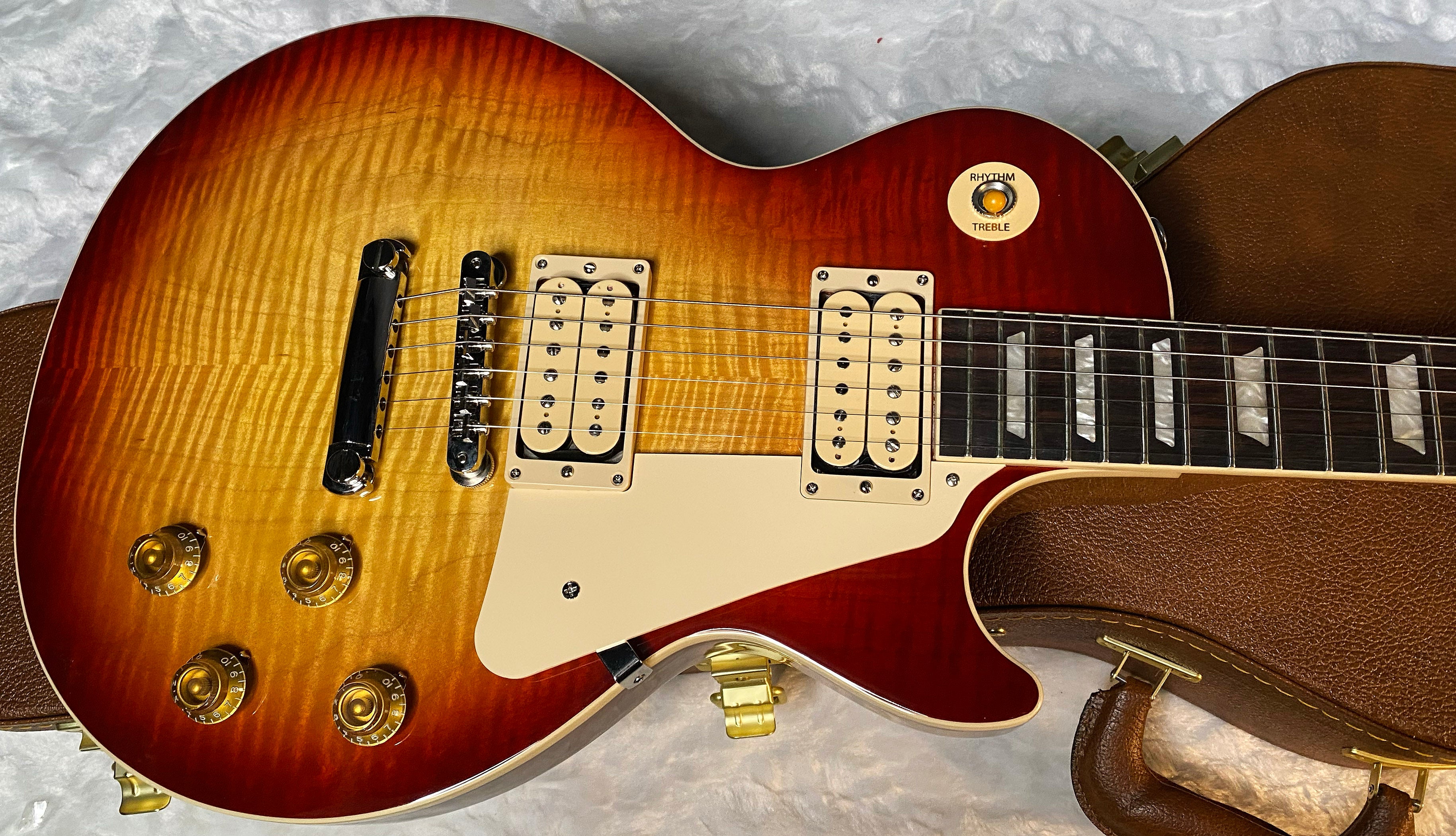 NEW ! Gibson Les Paul Standard '50s Double Trouble Electric Guitar - Great Cathedral Chevron Flame! Vintage Bourbon Burst - Authorized Dealer - 8.65.bs - G06138