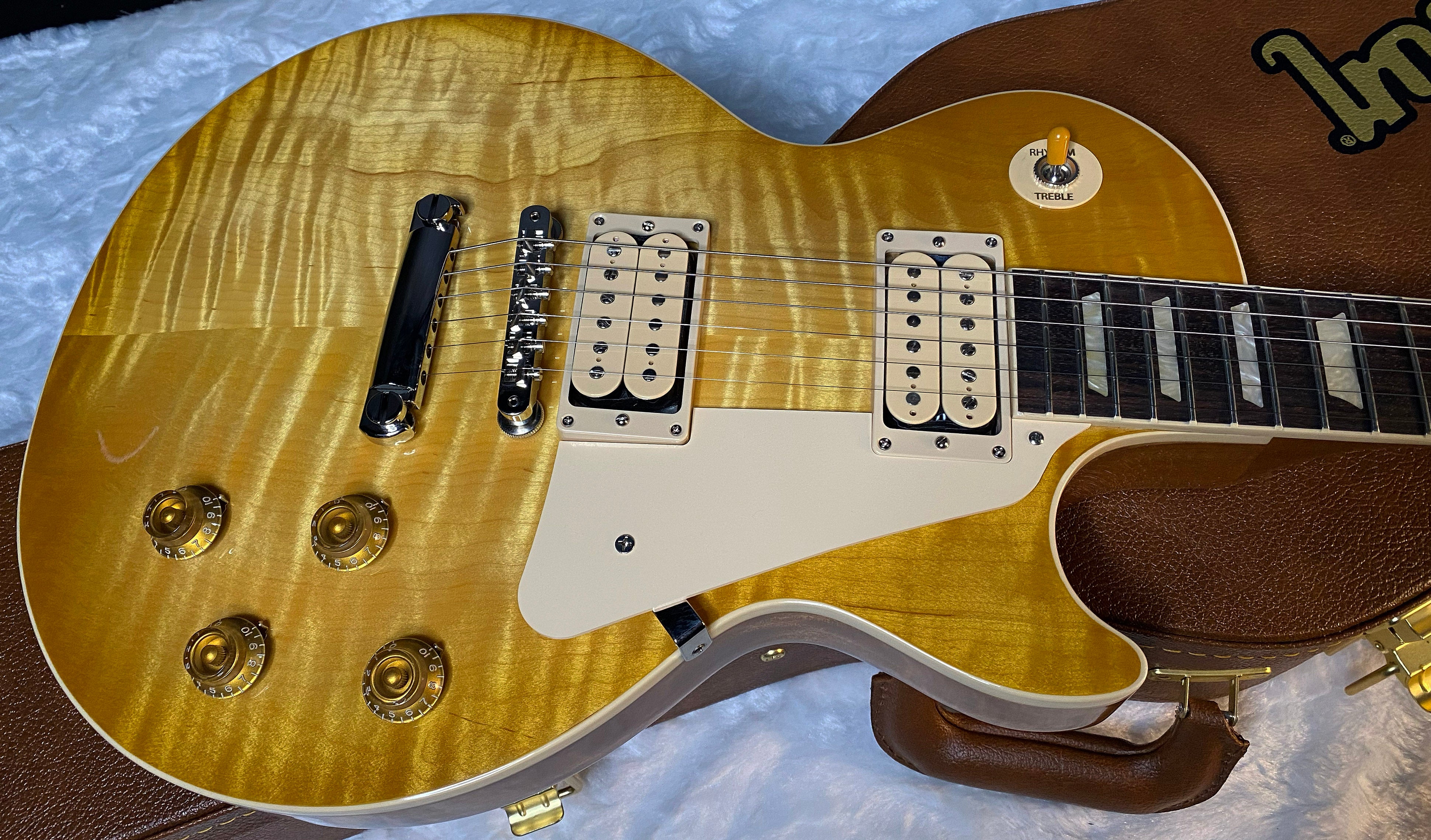 NEW ! Gibson Les Paul Standard '50s Double Trouble Electric Guitar - Wild Quilt / Flame Top - Vintage Honey Burst - Authorized Dealer -9.4 lbs - G06143