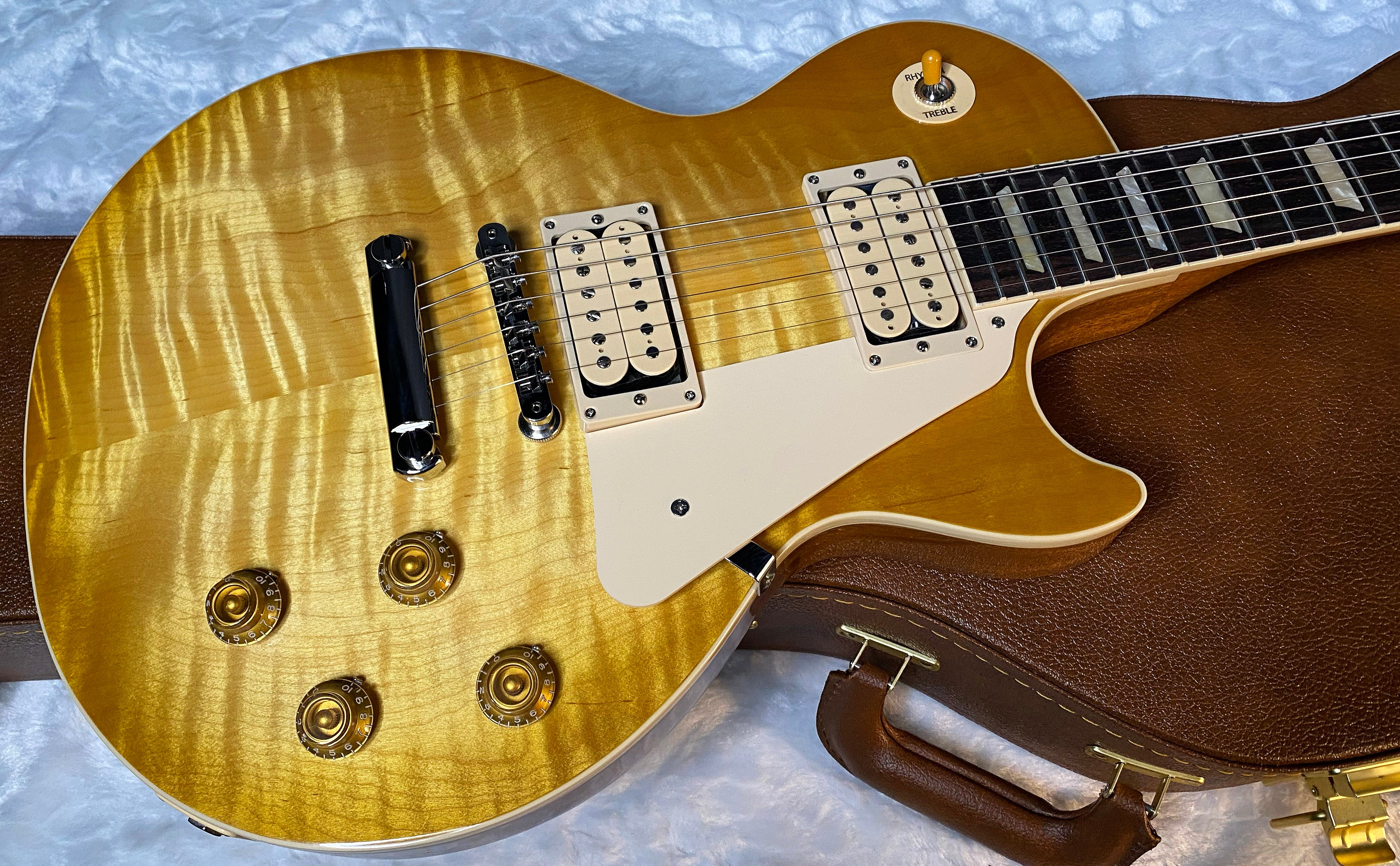 NEW ! Gibson Les Paul Standard '50s Double Trouble Electric Guitar - Wild Quilt / Flame Top - Vintage Honey Burst - Authorized Dealer -9.4 lbs - G06143