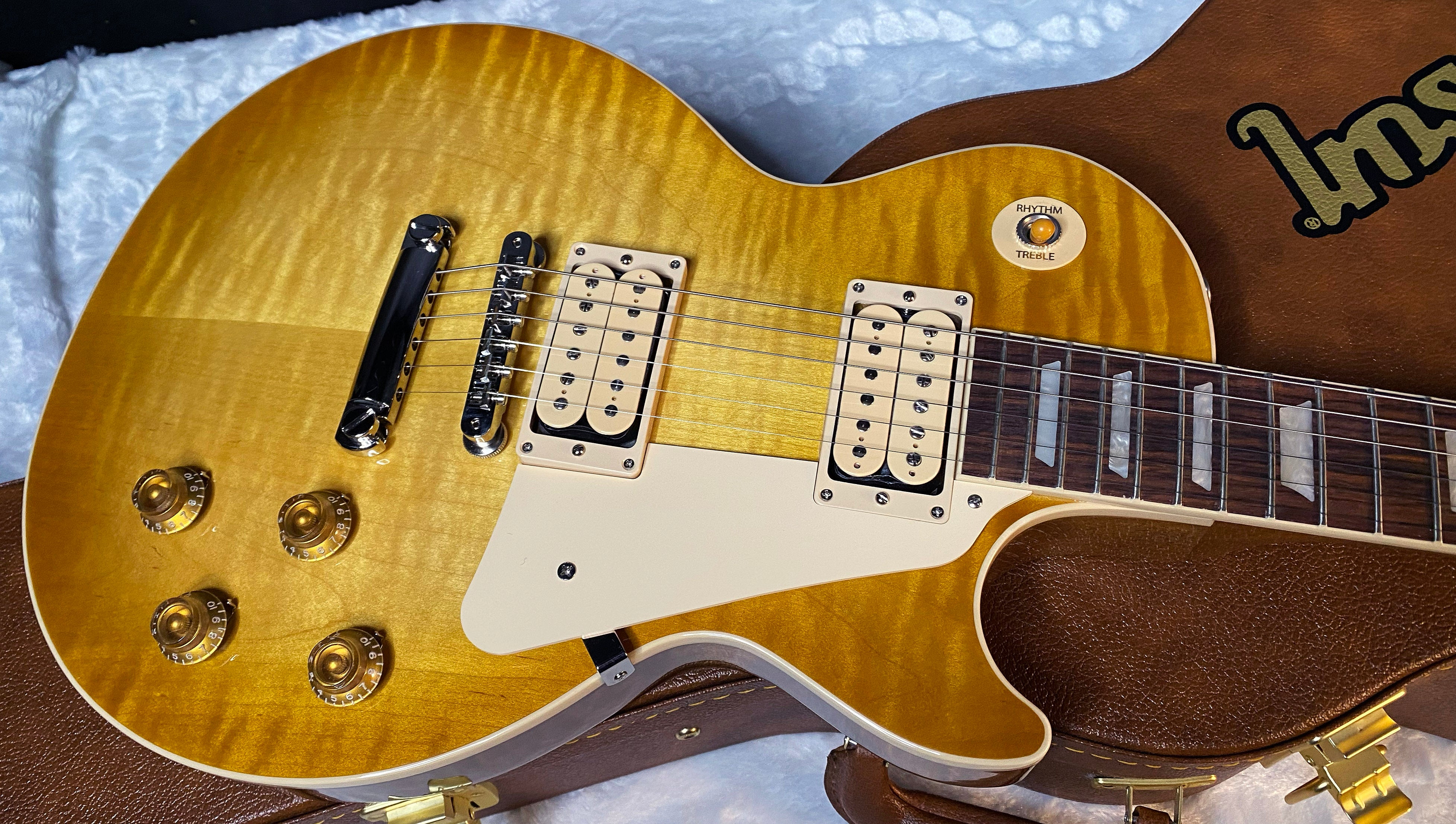 NEW ! Gibson Les Paul Standard '50s Double Trouble Electric Guitar - Quilt / Flame Top - Vintage Honey Burst - Authorized Dealer -9.75 lbs - G06139