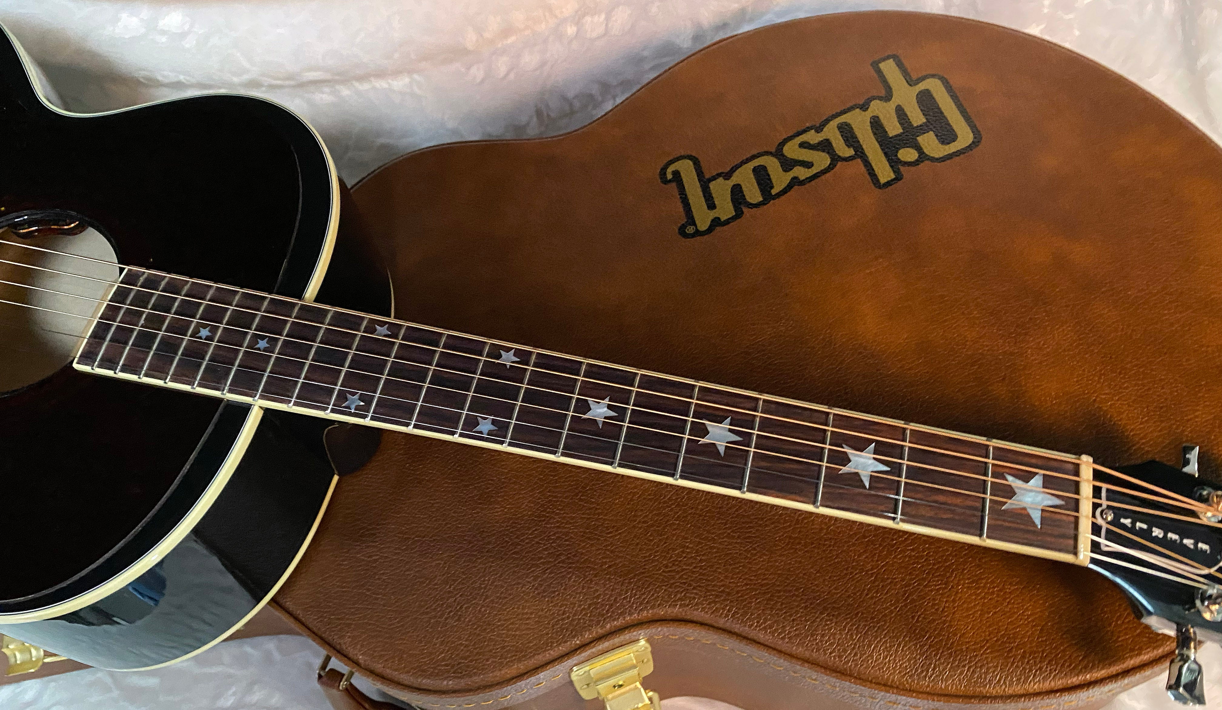 NEW ! Gibson Acoustic Everly Brothers J-180 Acoustic-Electric Guitar - Ebony - Authorized Dealer - 5lbs - G04724