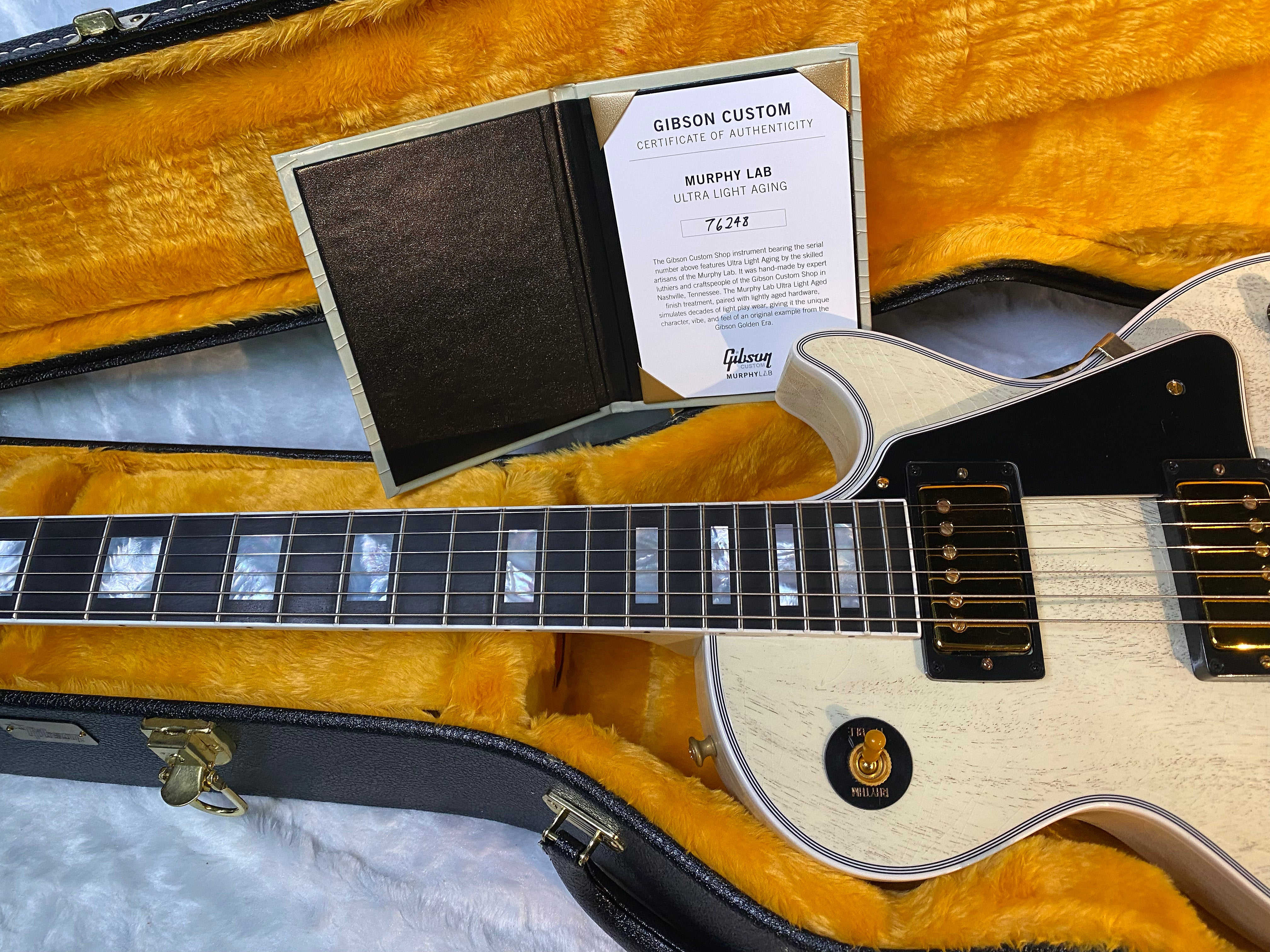 NEW! Gibson Les Paul Custom 1957 Reissue Murphy Lab Ultra Light Aged - Custom Ordered in TV White - Custom Shop - 8.65 lbs - Authorized Dealer - G06797