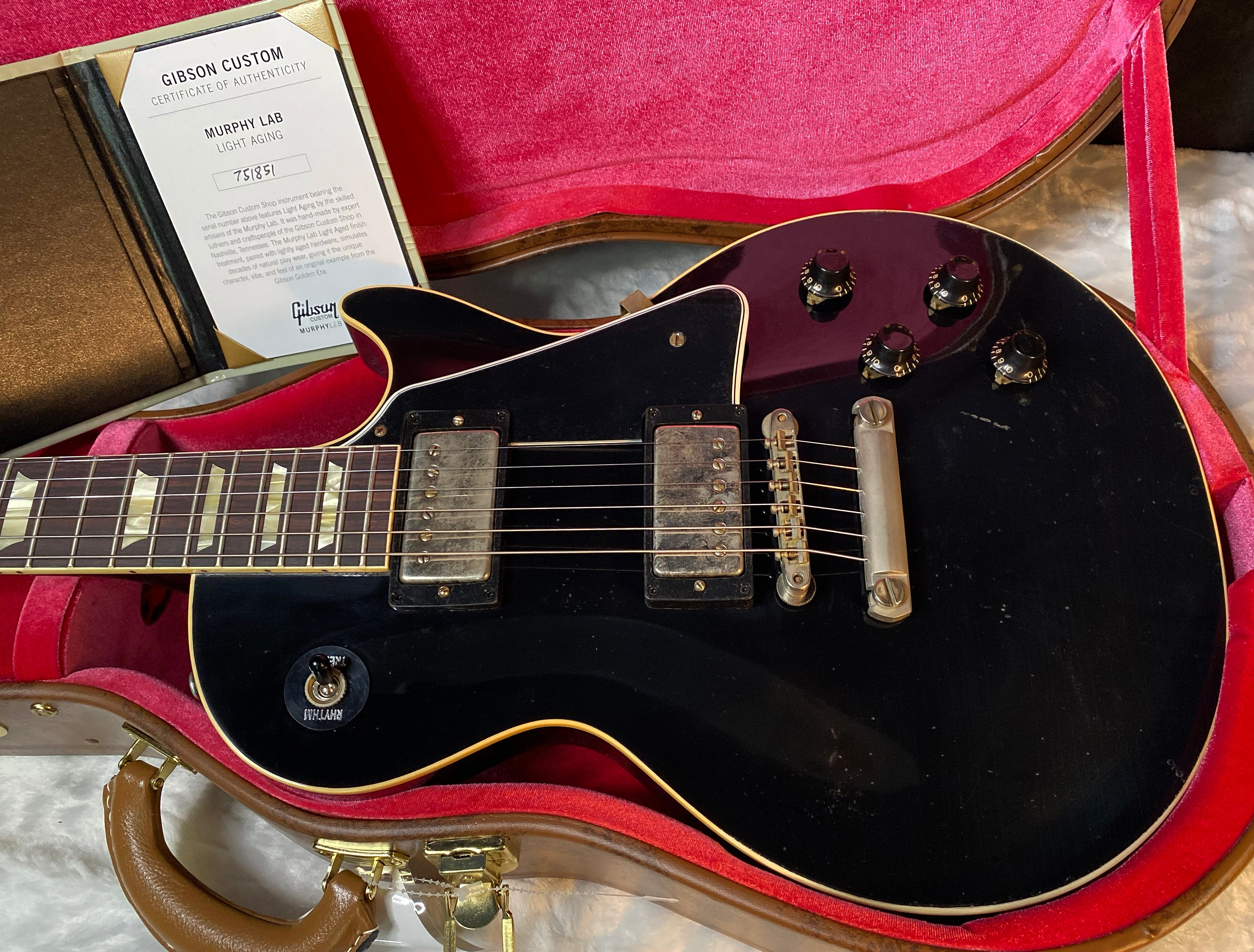 NEW! Gibson Custom Shop '57 Les Paul Ebony - Greatest Hits Collection II - Heavy Murphy Lab - Authorized Dealer - 8.8 lbs! - G06122