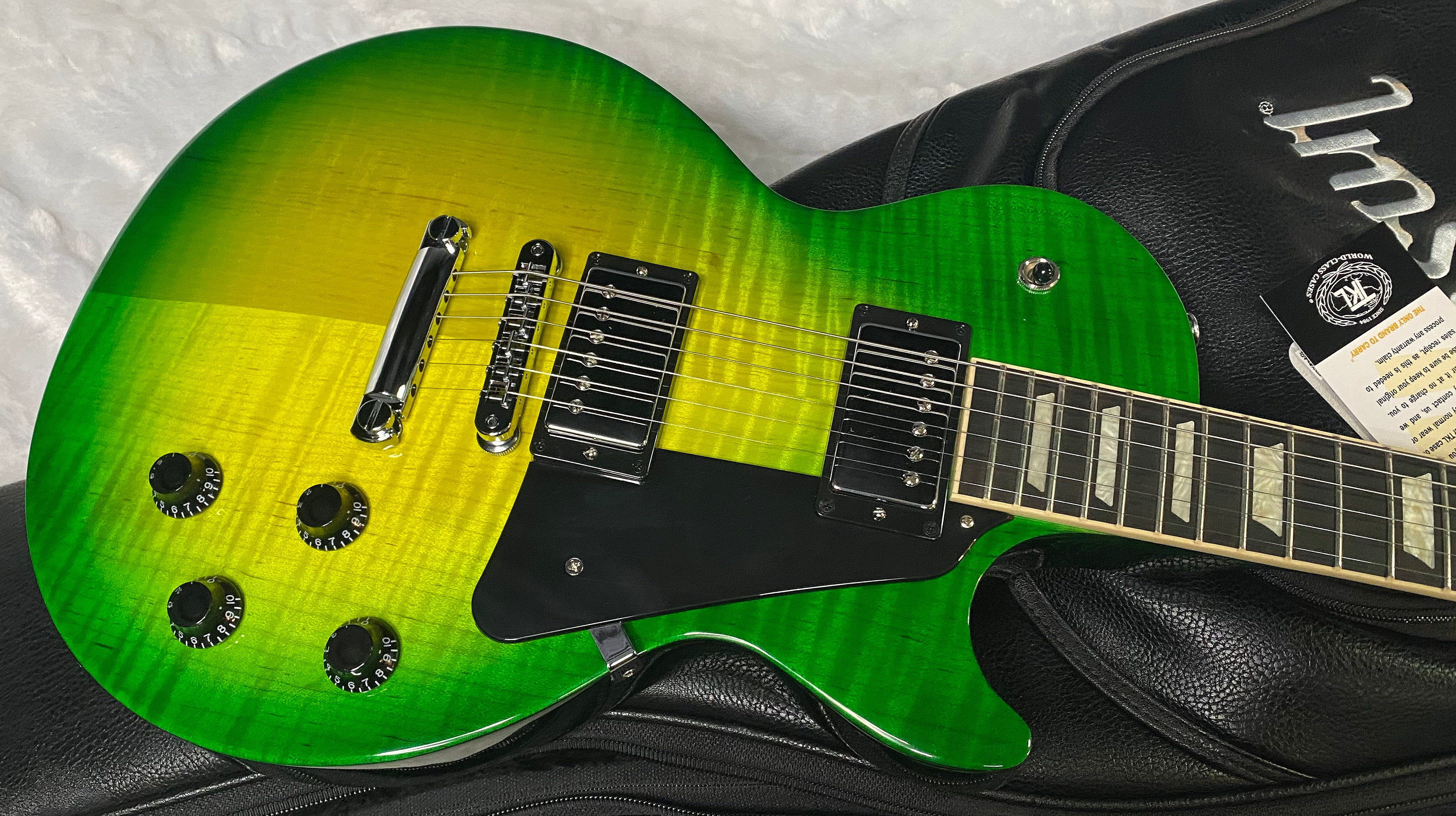 NEW ! Gibson Les Paul Studio Session - Iguana Burst - KILLER Flame Top - Authorized Dealer - 7.8 lbs - G06914