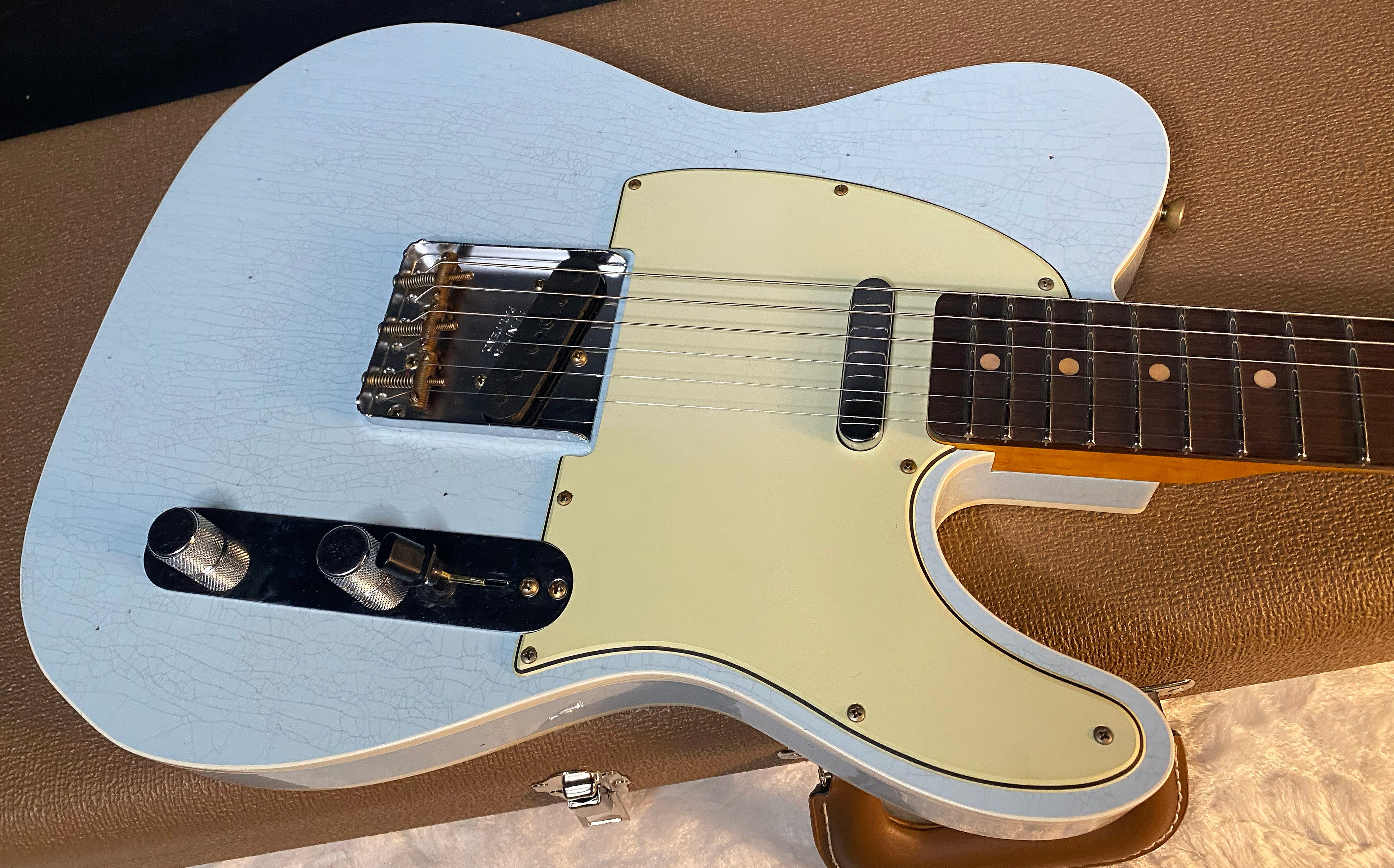 NEW! Fender Custom Shop Flamethrower Telecaster Custom - Journeyman Relic - Modern Specs - Texas Special Pick-Ups - AAAA Flamed Neck - Sonic Blue - Authorized Dealer - 7.3lbs - G06168
