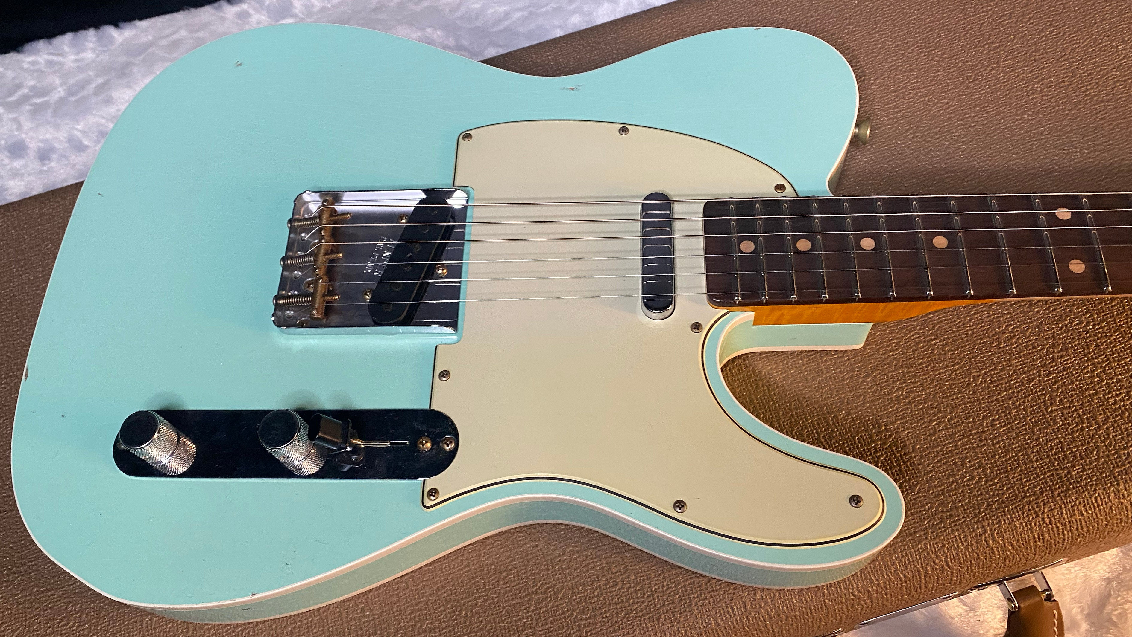 NEW! Fender Custom Shop Flamethrower Telecaster Custom - Journeyman Relic - Modern Specs - Texas Special Pick-Ups - AAAA Flamed Neck - Surf Green - Authorized Dealer - 7.35lbs - G06166