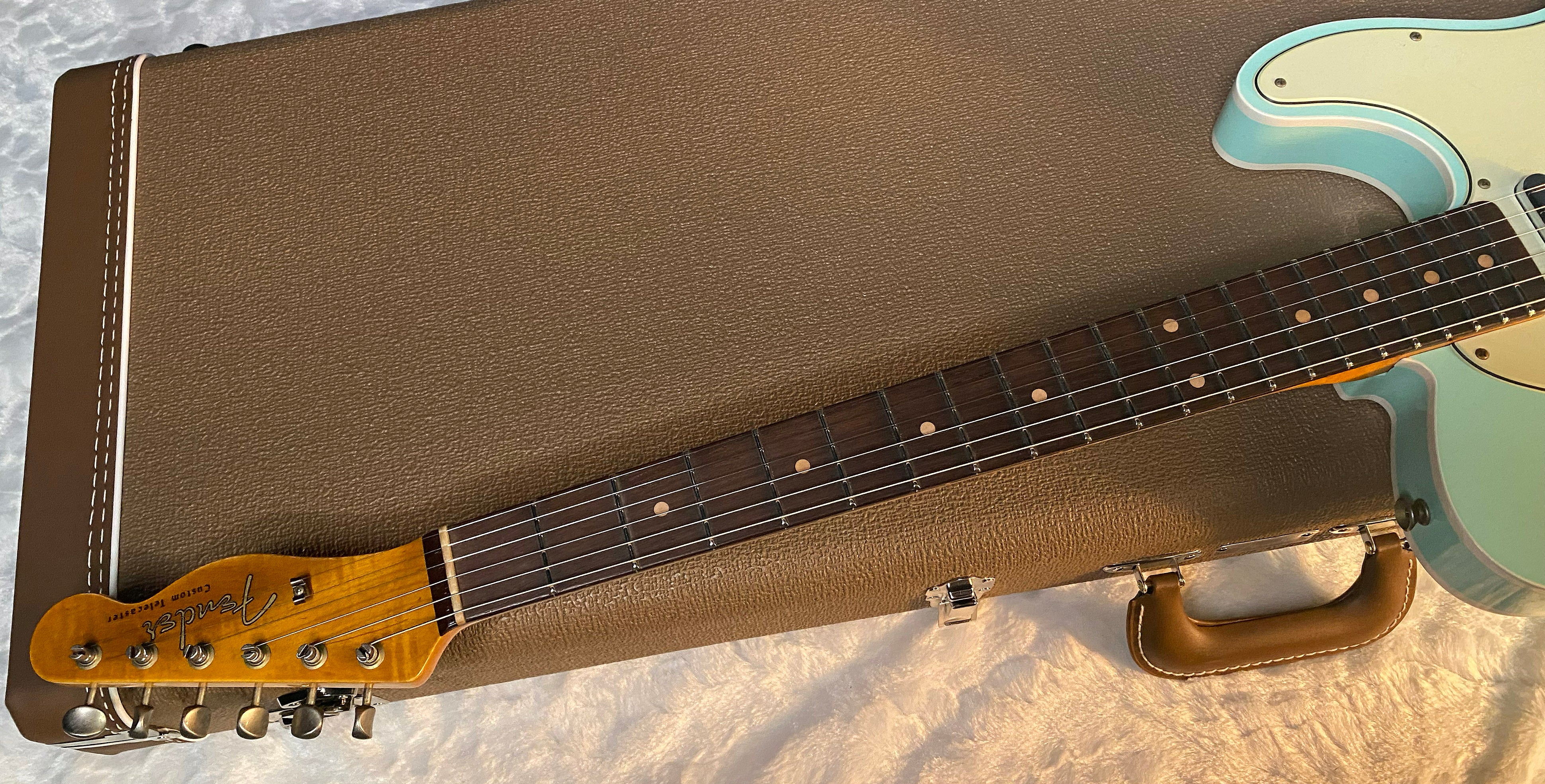 NEW! Fender Custom Shop Flamethrower Telecaster Custom - Journeyman Relic - Modern Specs - Texas Special Pick-Ups - AAAA Flamed Neck - Surf Green - Authorized Dealer - 7.35lbs - G06166