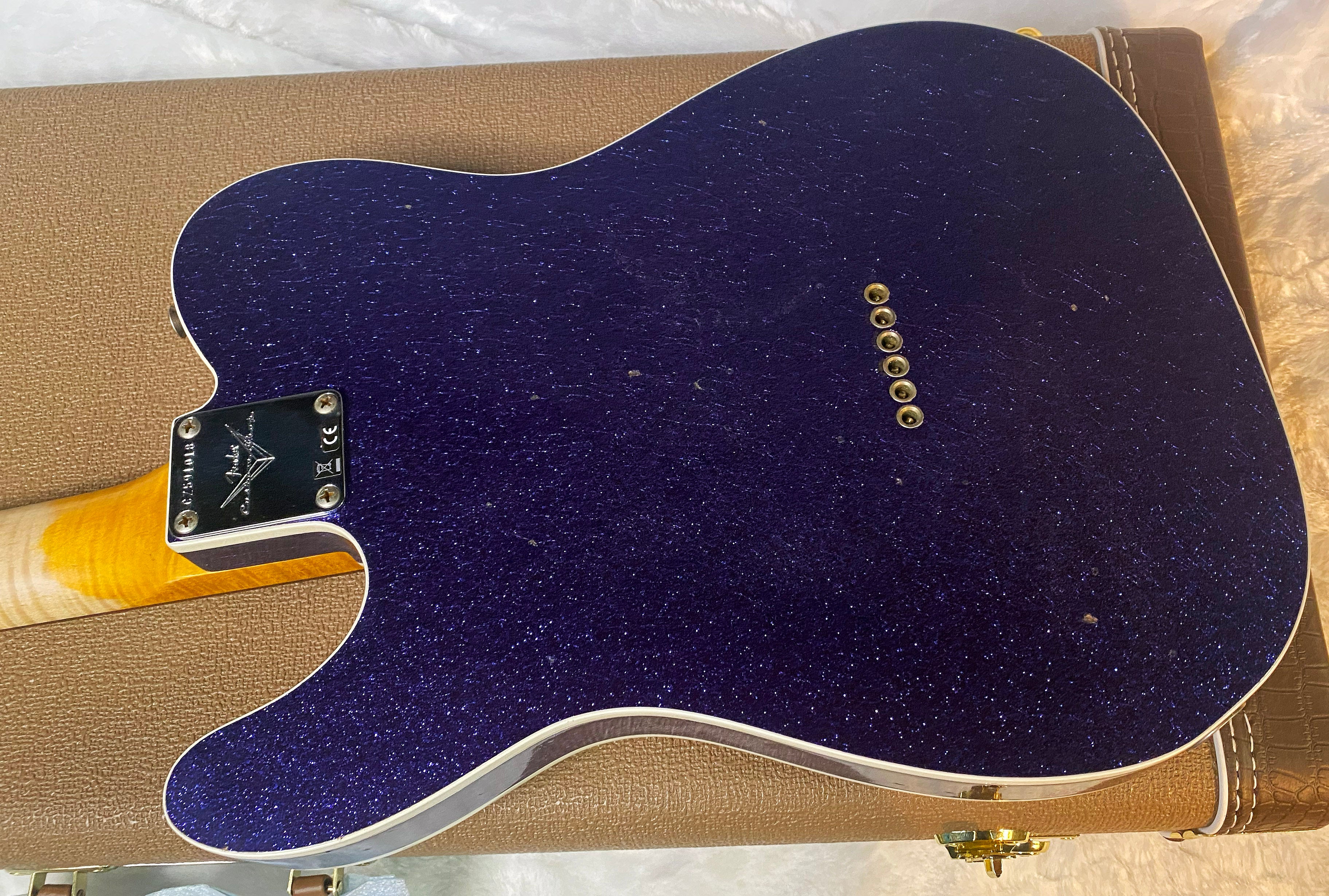 NEW! Fender Custom Shop Flamethrower Telecaster Custom - Journeyman Relic - Modern Specs - Texas Special Pick-Ups - AAAA Flamed Neck - Purple Sparkle - Authorized Dealer - 7.6lbs - G06941