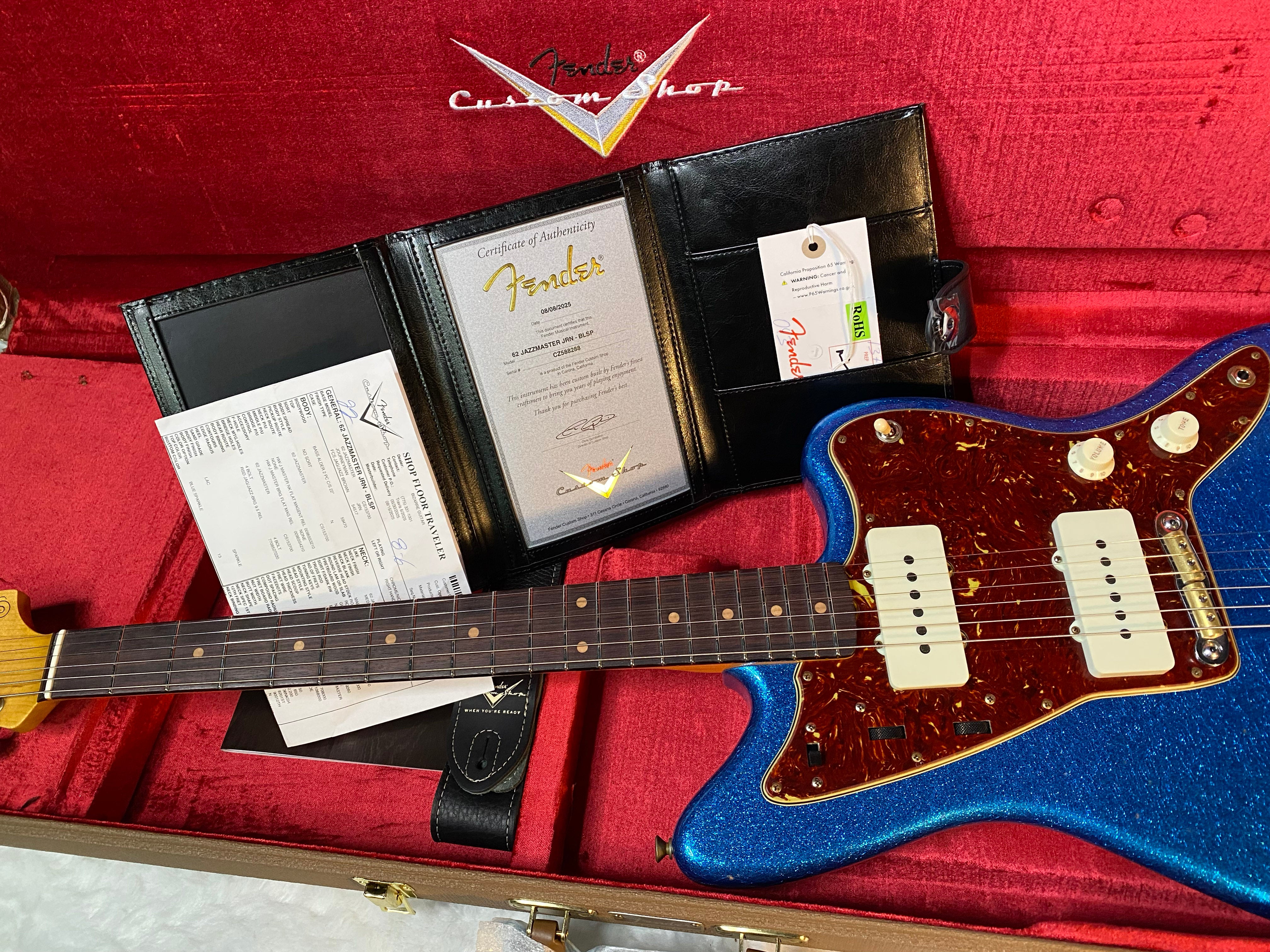 NEW! Fender Custom Shop '62 Reissue Jazzmaster Journeyman Relic - Blue Sparkle - Authorized Dealer - In-Stock! 8.2lbs - G05494