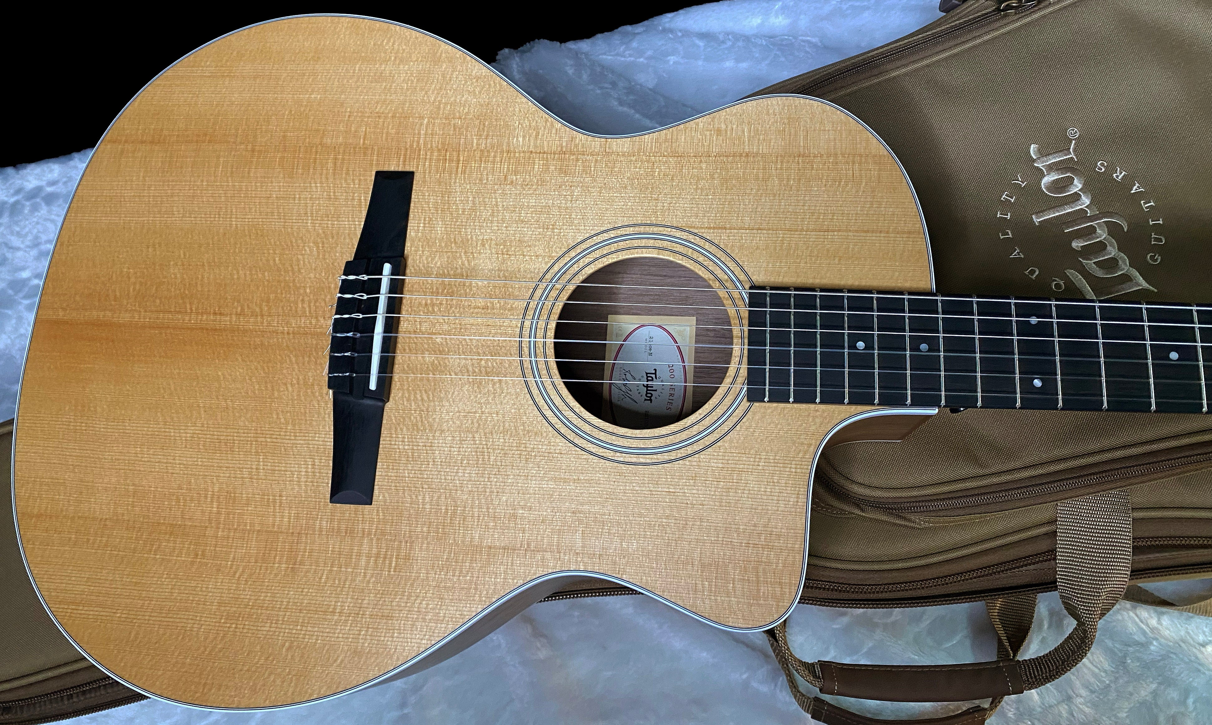 NEW! Taylor 214ce-N Nylon Grand Auditorium Acoustic-Electric Guitar Natural Finish - 4.1lbs - Authorized Dealer - G06219