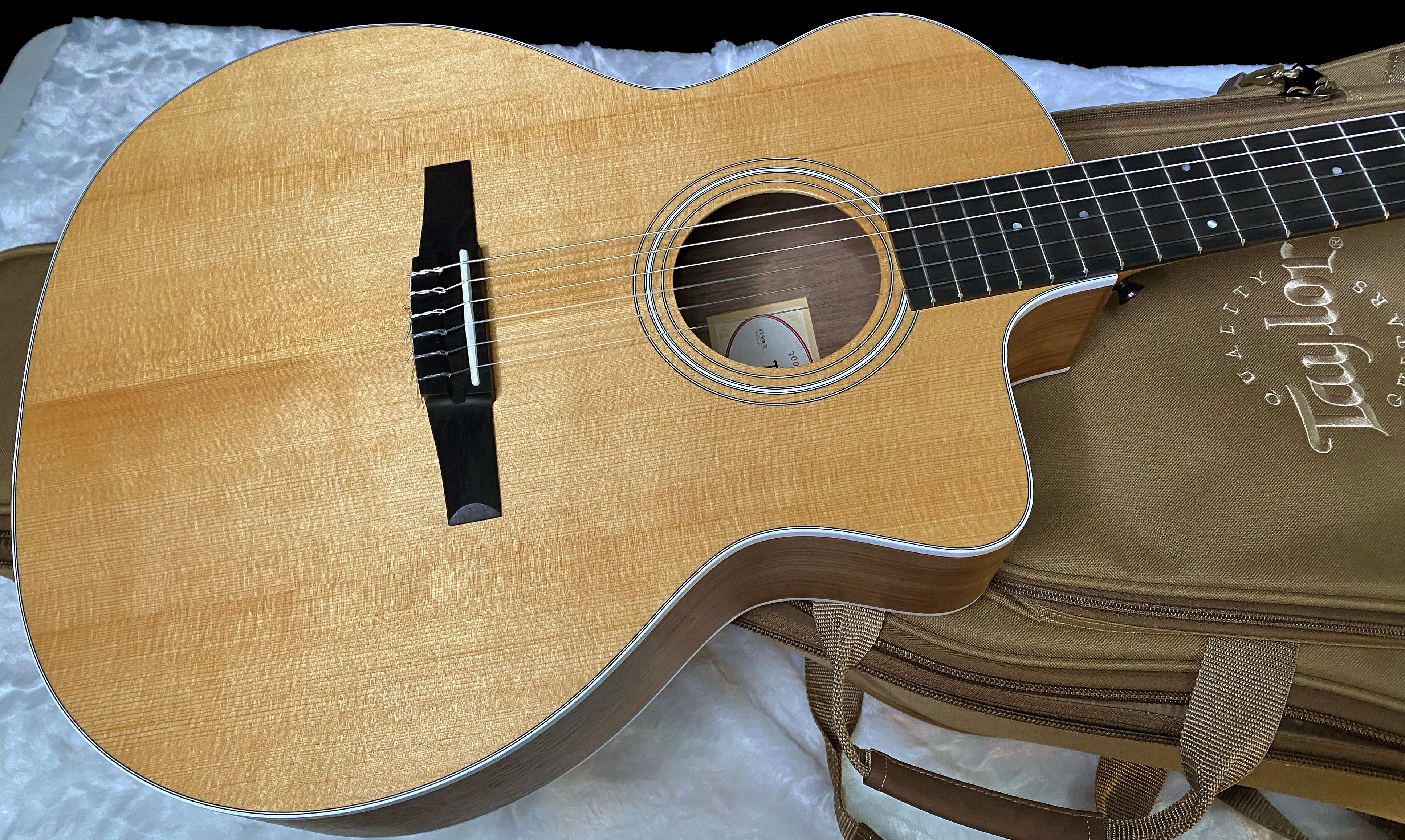 NEW! Taylor 214ce-N Nylon Grand Auditorium Acoustic-Electric Guitar Natural Finish - 4.1lbs - Authorized Dealer - G06219