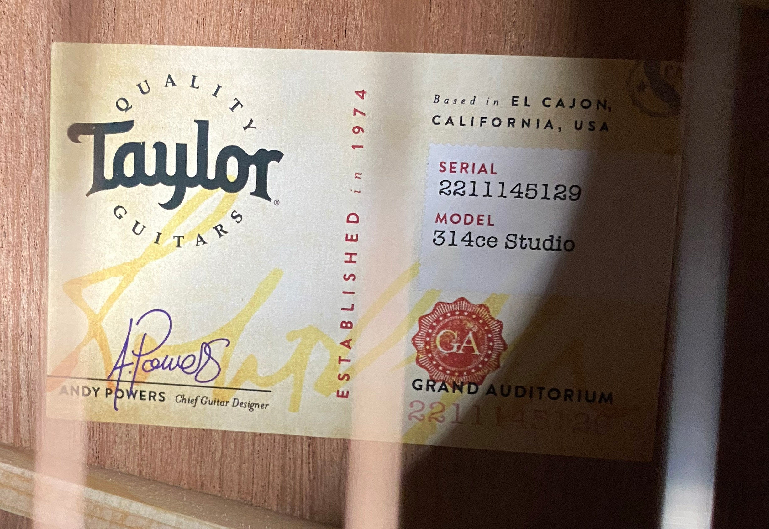 NEW! Taylor 314ce Studio Acoustic-Electric Guitar - Natural - Authorized Dealer - 4.45lbs - G06231