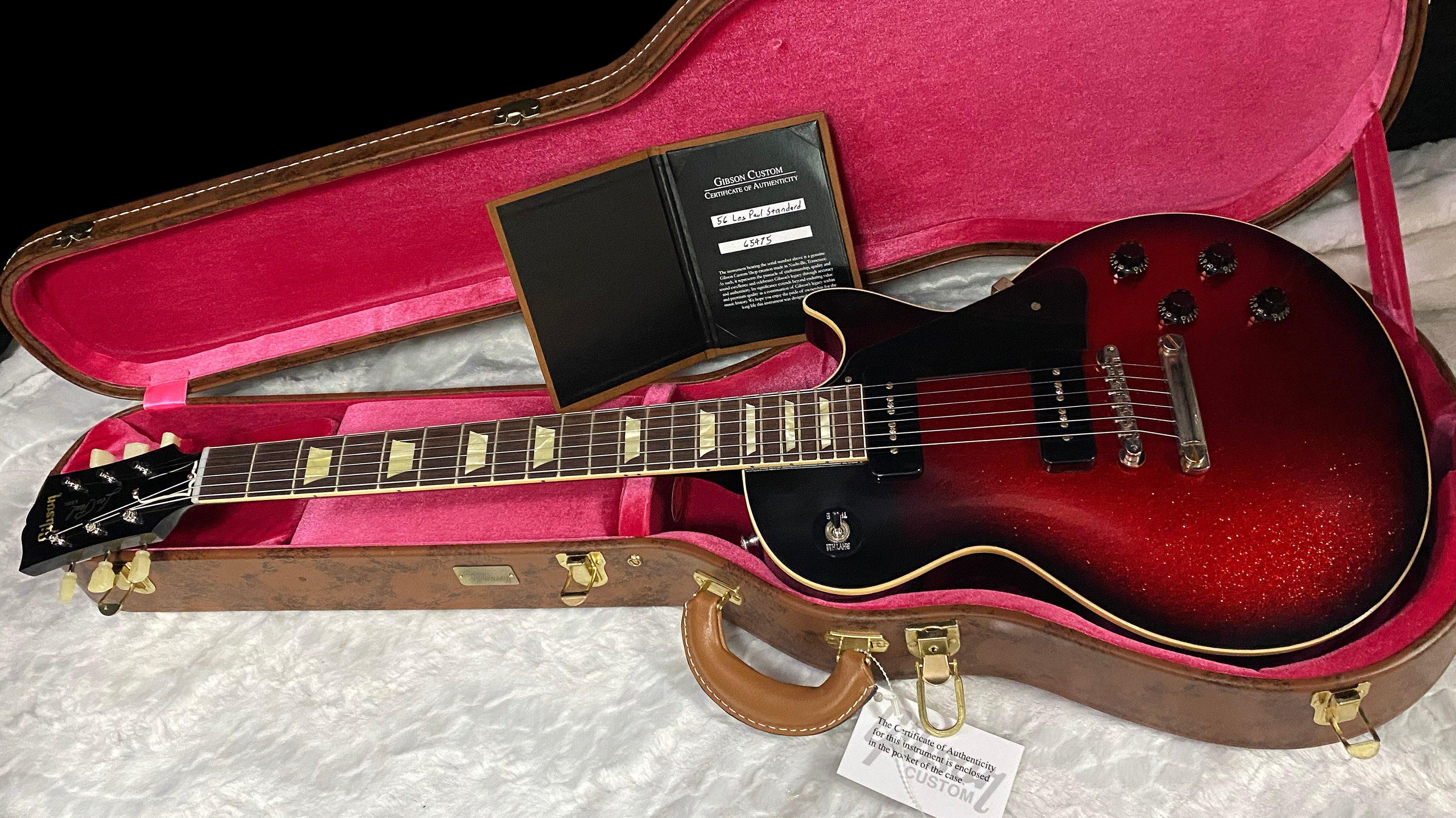 NEW! ! Gibson Custom Shop Murphy Lab '56 Les Paul - Red Sparkle Burst Reissue - VOS - 9.2 lbs - Authorized Dealer - G07672