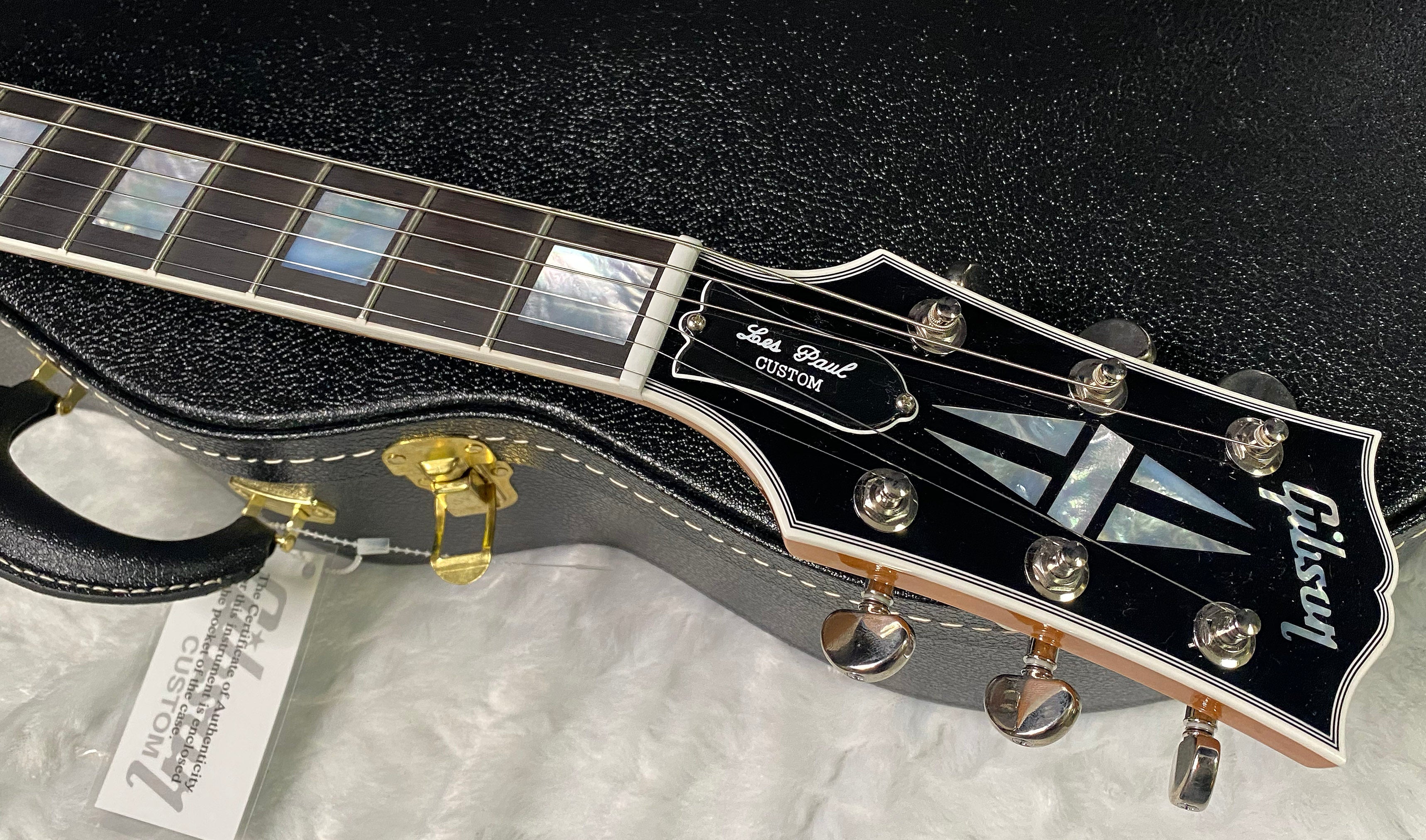 NEW! Gibson Dealer Select Custom Shop Les Paul Custom AAA Figured Flame Top - Transparent Green / Natural Back - Authorized Dealer - WOW! Only 8.7 lbs - G07689