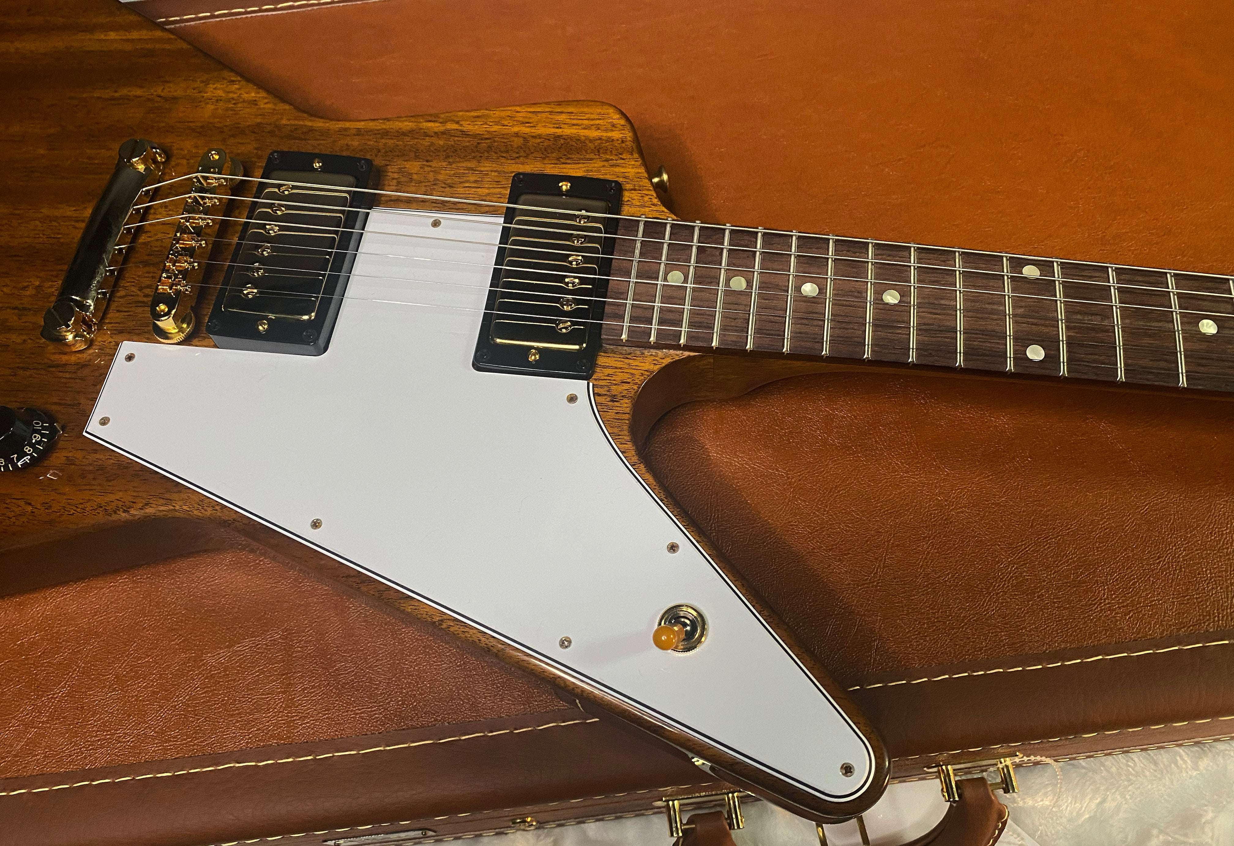 NEW! Gibson Custom 1958 Mahogany Explorer Reissue Electric Guitar - Antique Natural, VOS - Authorized Dealer - Only 8.1lbs - G06303