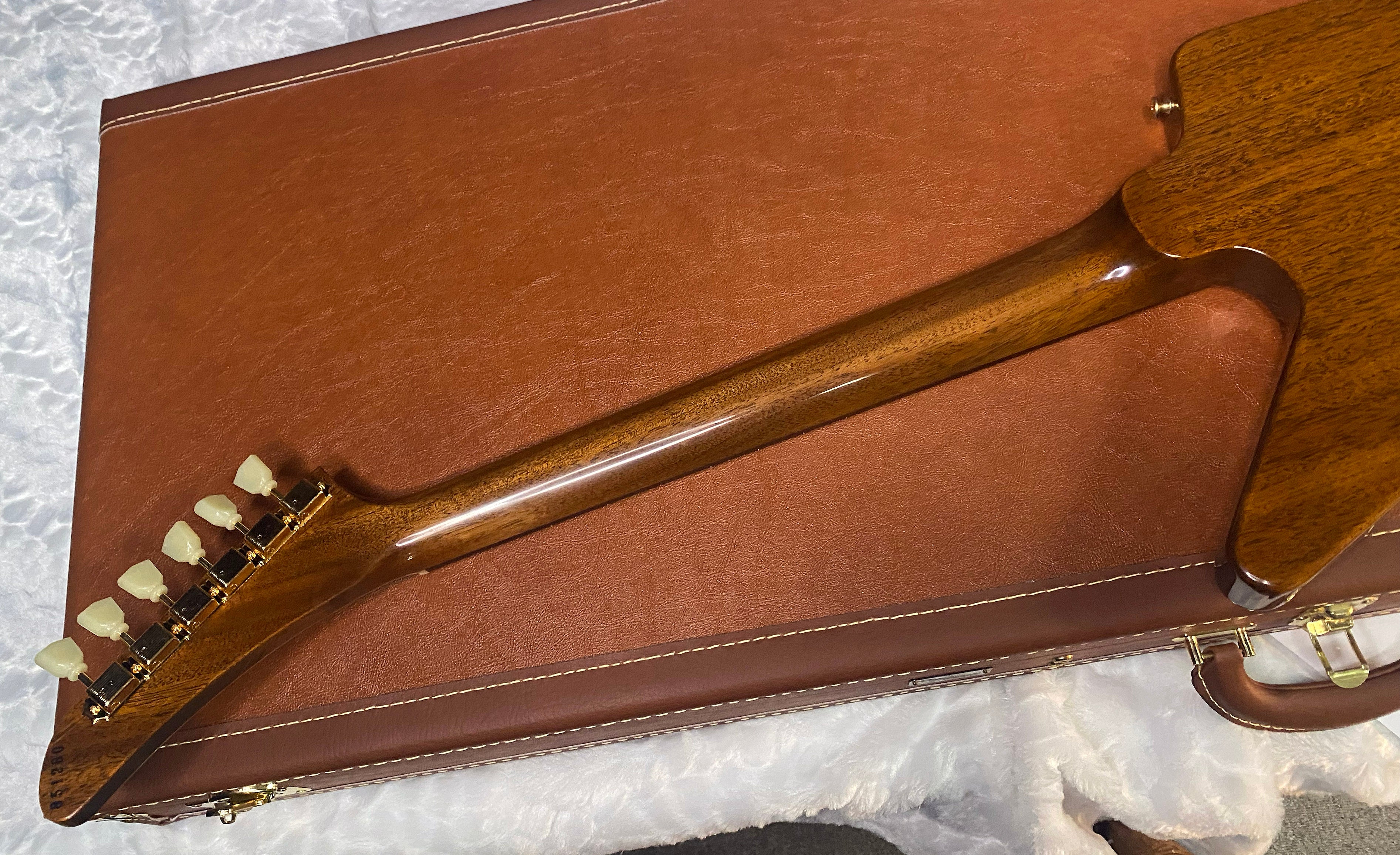 NEW! Gibson Custom 1958 Mahogany Explorer Reissue Electric Guitar - Antique Natural, VOS - Authorized Dealer - Only 8.1lbs - G06303