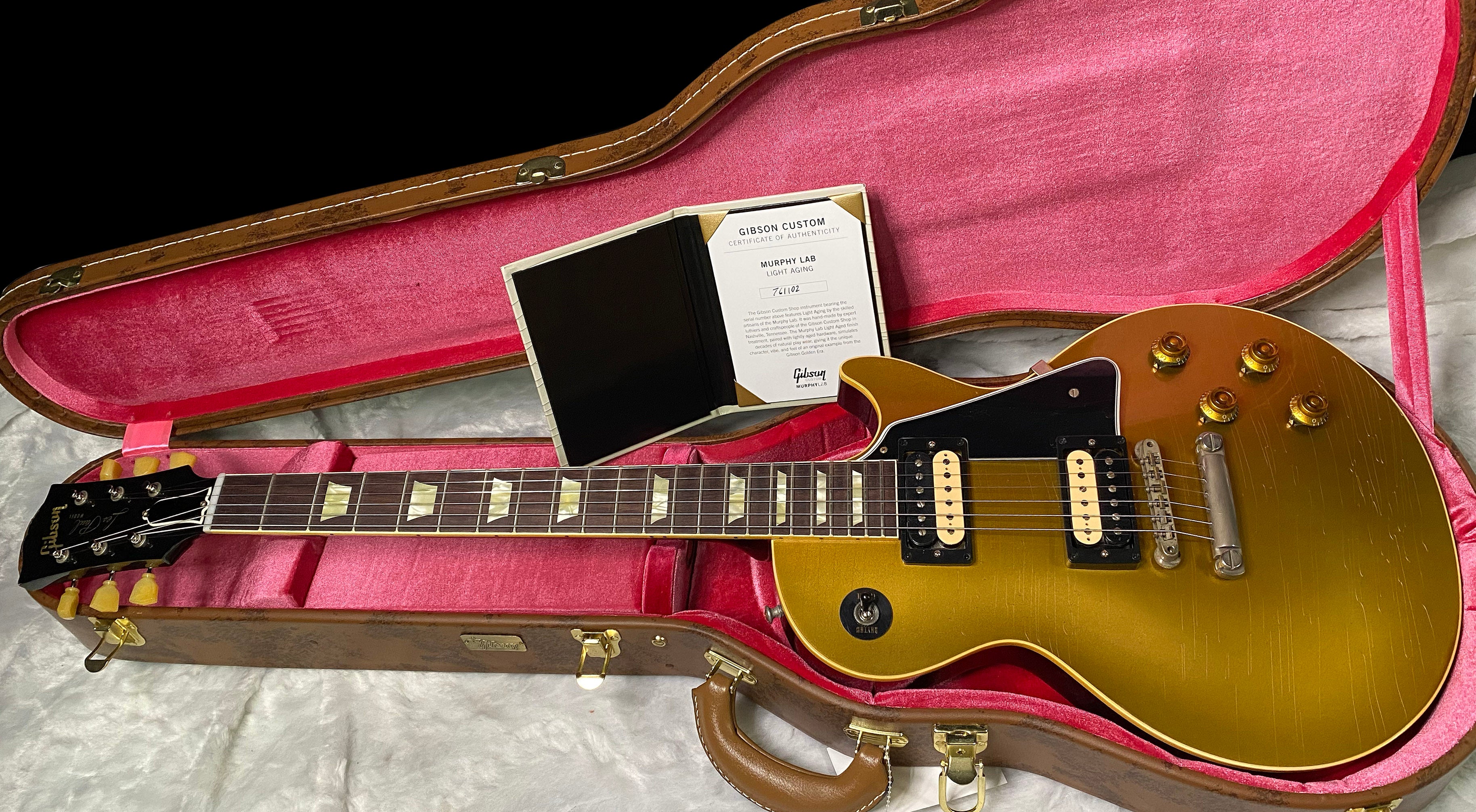 NEW! Gibson Custom Shop Murphy Lab '57 Les Paul Goldtop - Dark Back - Light Aged - Authorized Dealer - 9 lbs - G07683