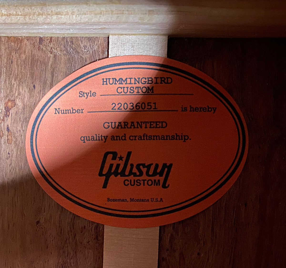 NEW! Gibson Hummingbird Custom Koa - Dealer Select - Autumnburst - Authorized Dealer - Custom Shop - 4.75 lbs - G07701