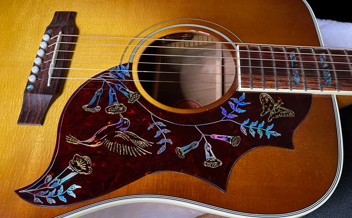 NEW! Gibson Custom Acoustic Hummingbird Elegant Koa Acoustic-Electric Guitar - Honey Burst - 5lbs - Authorized Dealer! G07699