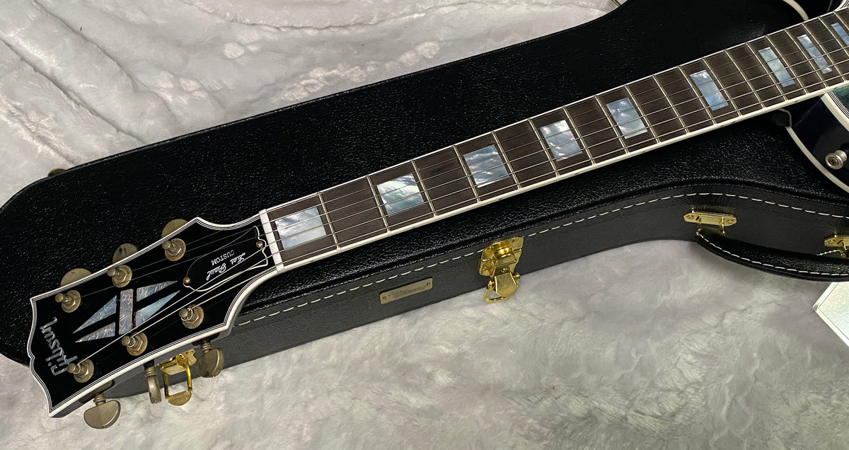 NEW! Gibson Custom Les Paul Custom AAAA Figured Monster Maple Top - Nordic Blue, Heavy Aging - 8.5lbs - G067685