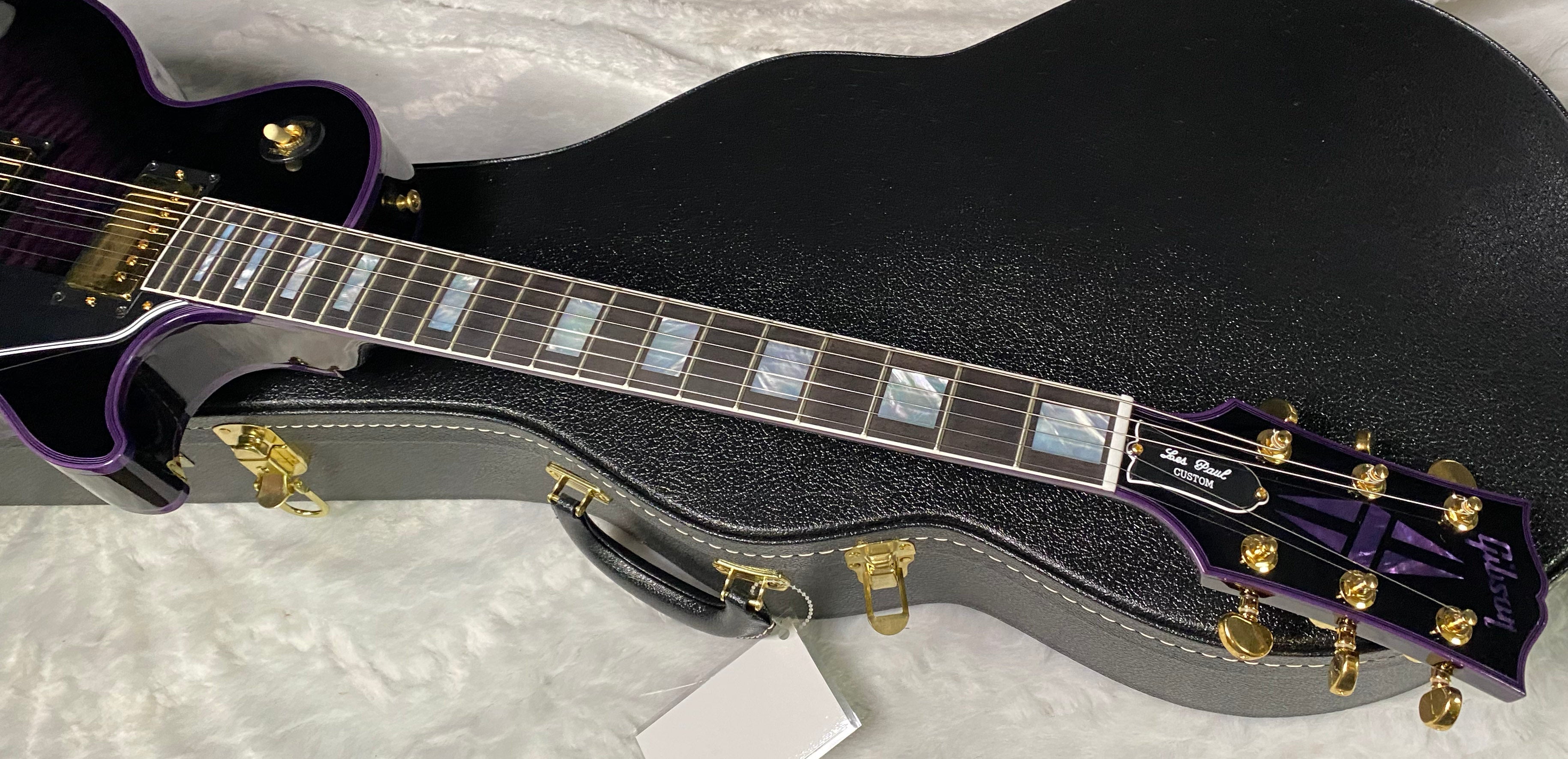 NEW! Gibson Dealer Select Custom Shop Les Paul Custom Purple Widow AAA Figured Flame Top - Authorized Dealer - 9.9 lbs - G07675
