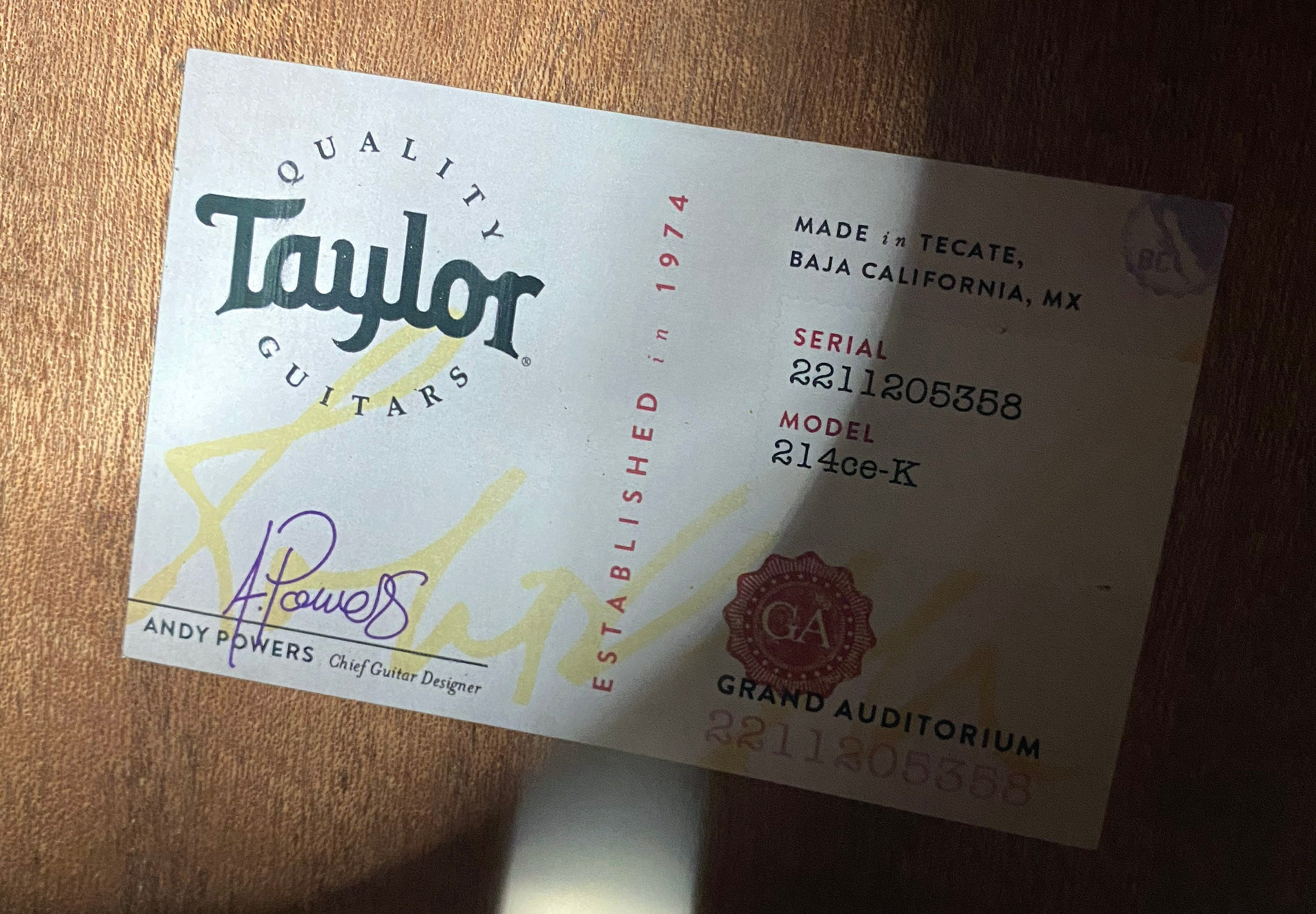 NEW! Taylor 214ce-K Koa Grand Auditorium Acoustic-Electric Guitar Natural Finish - 4.4lbs - Authorized Dealer - G06282