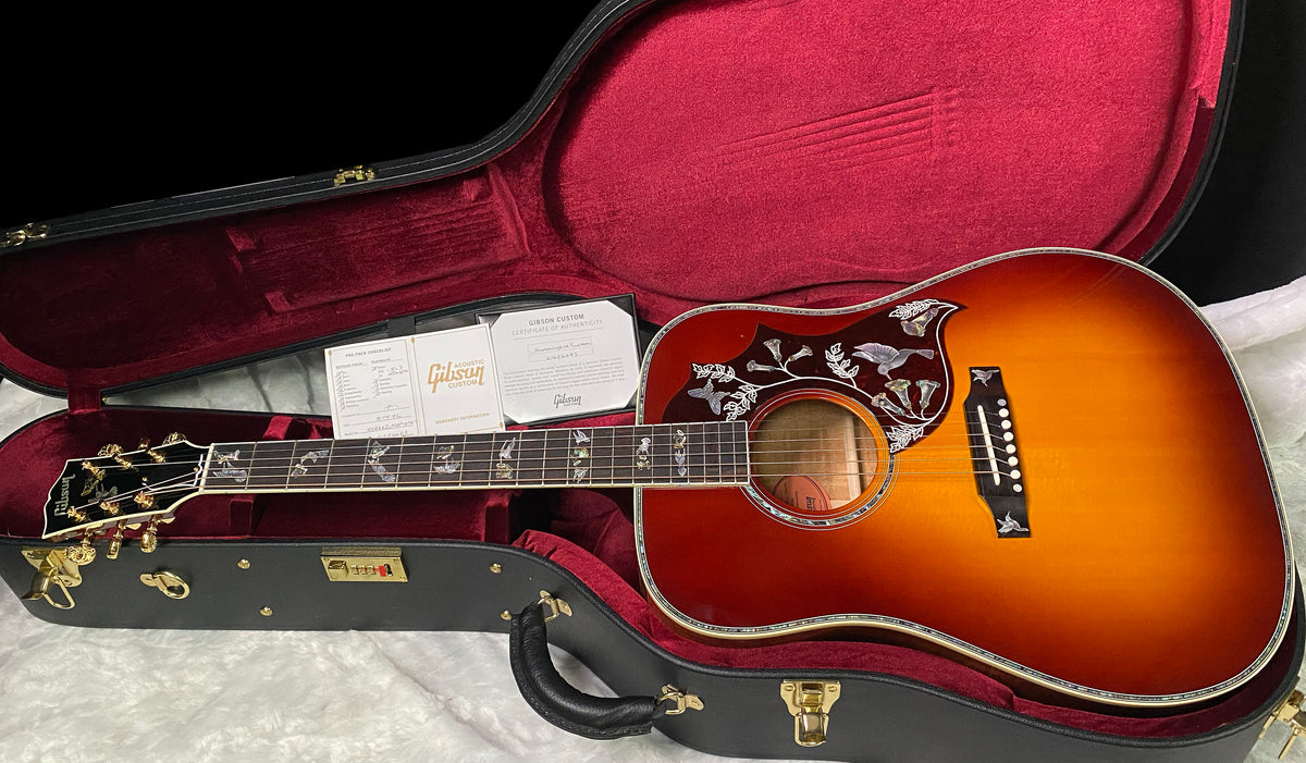 NEW! Gibson Hummingbird Custom Koa - Dealer Select - Autumnburst - Authorized Dealer - Custom Shop - 4.6 lbs - G07696