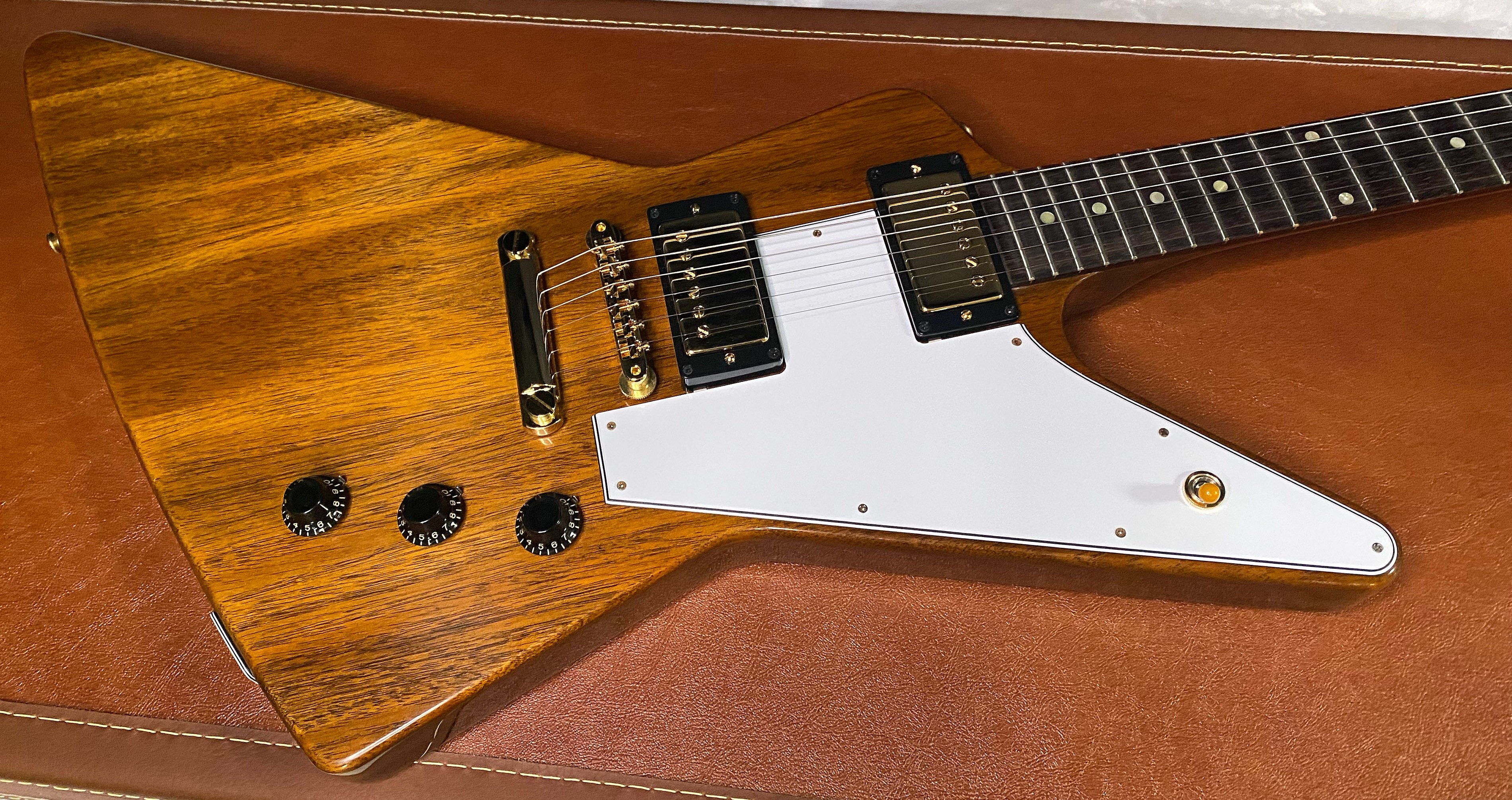 NEW! Gibson Custom 1958 Mahogany Explorer Reissue Electric Guitar - Antique Natural, VOS - Authorized Dealer - Only 7.9lbs - G07667