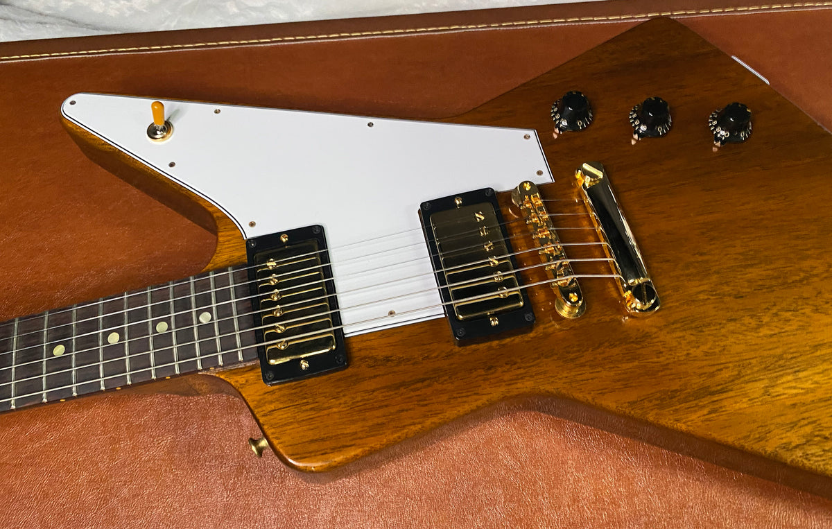 NEW! Gibson Custom 1958 Mahogany Explorer Reissue Electric Guitar - Antique Natural, VOS - Authorized Dealer - Only 7.9lbs - G07667