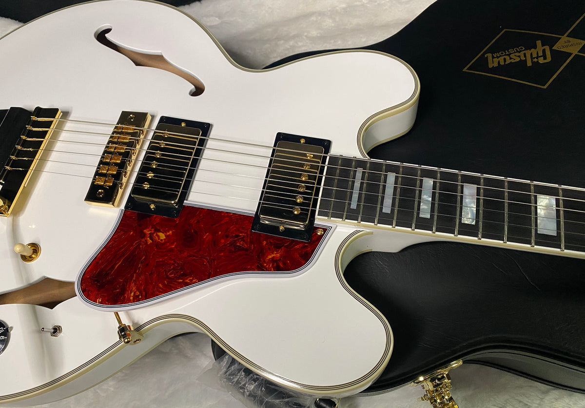 NEW ! Epiphone Inspired by Gibson Custom Alex Lifeson 1976 ES-355 Reissue Electric Guitar - Alpine White - Authorized Dealer - IN-STOCK!