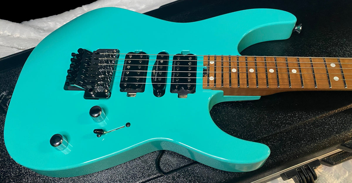 NEW ! Jackson Custom Shop Dinky HSH - Roasted Maple Neck & Fretboard - DK - Seafoam Green - Authorized Dealer - 8.1 lbs - G07719