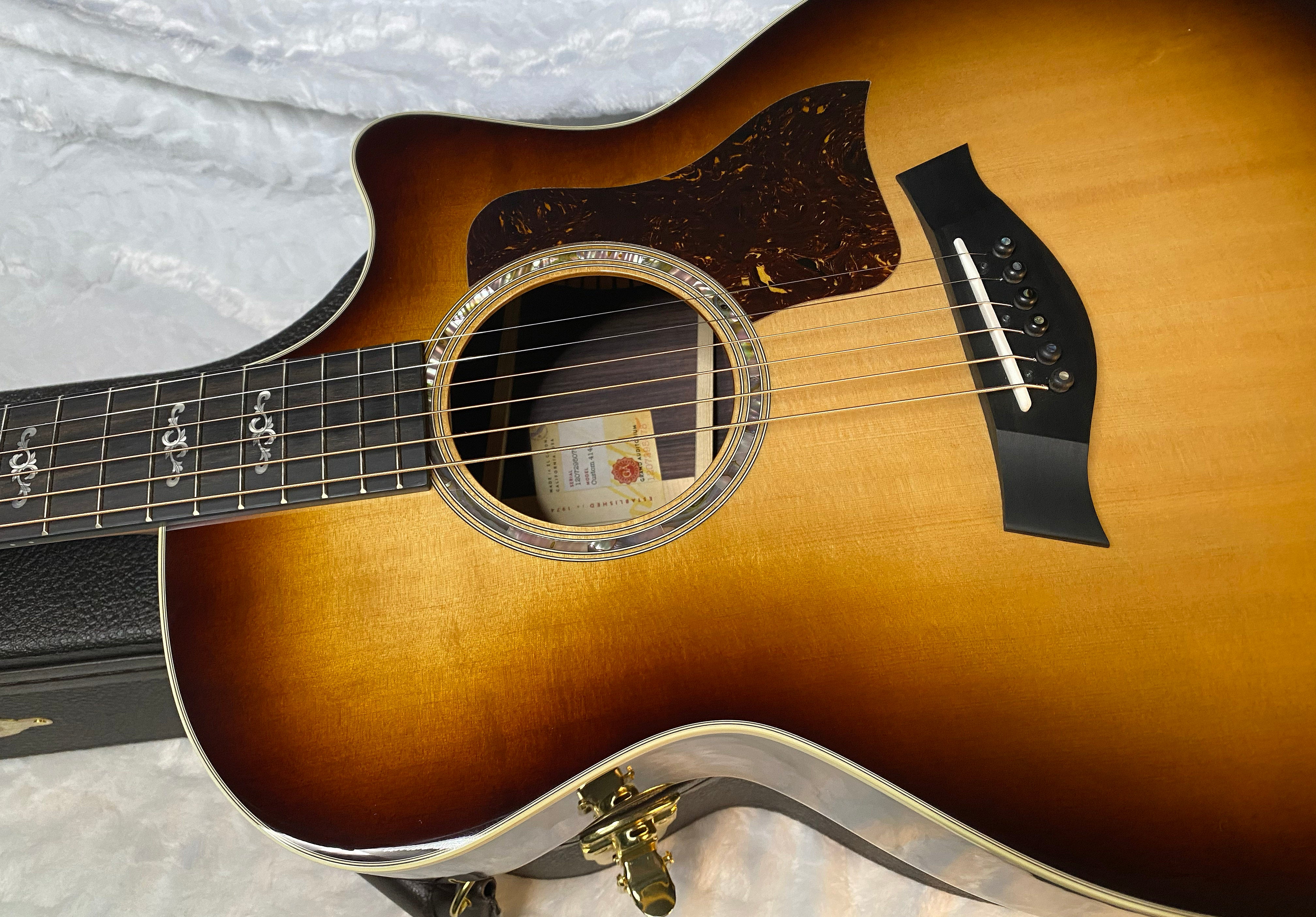 NEW! Taylor 414ce V-Class Special-Edition Grand Auditorium Acoustic-Electric Guitar Shaded Edge Burst - Authorized Dealer - 5lbs - G05545
